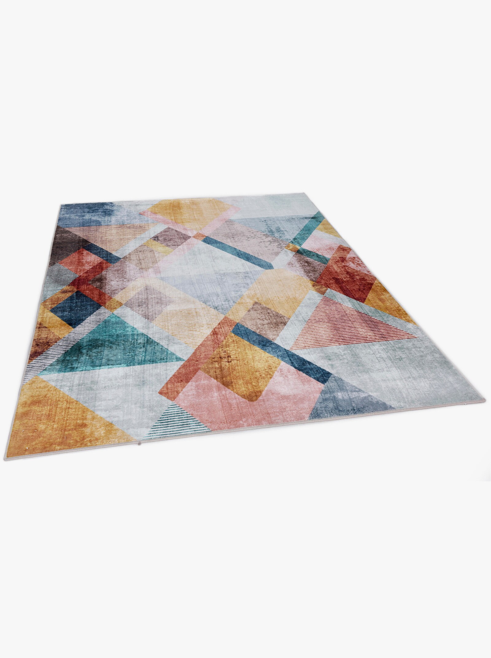 Theko Teppich - grau-bunt