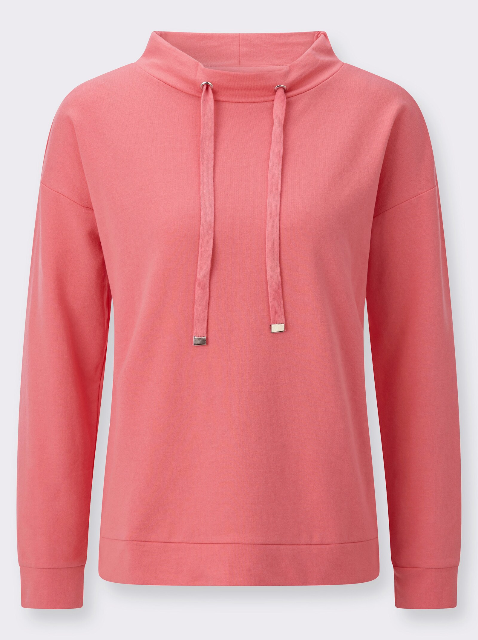 Sweatshirt mit Kordelzug - flamingo