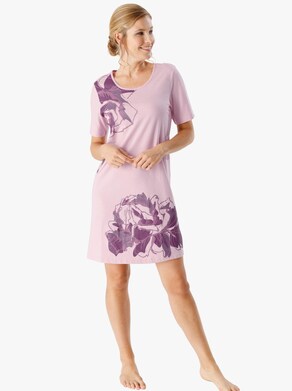Nachthemd - rosé-bedruckt