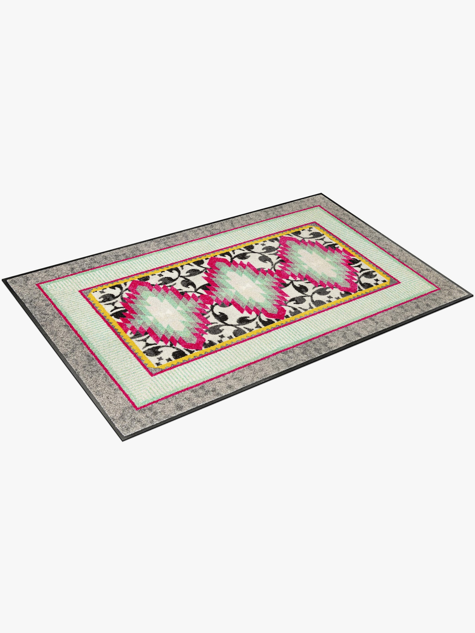 wash+dry by Kleen-Tex Fußmatte - mint-pink-gemustert