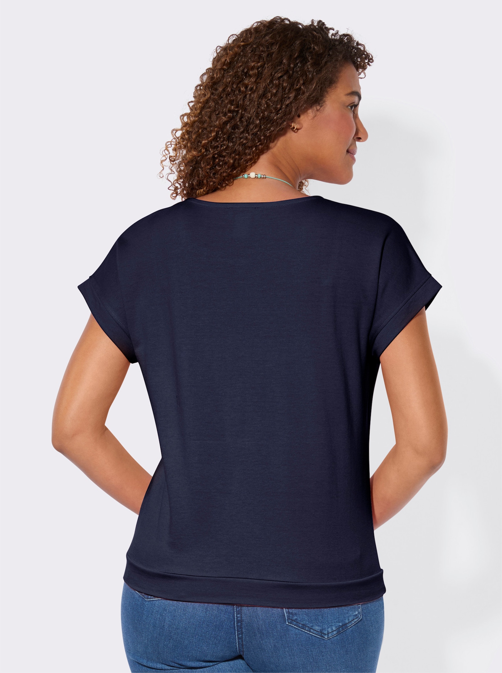 Sweatshirt im Baumwoll-Mix - marine