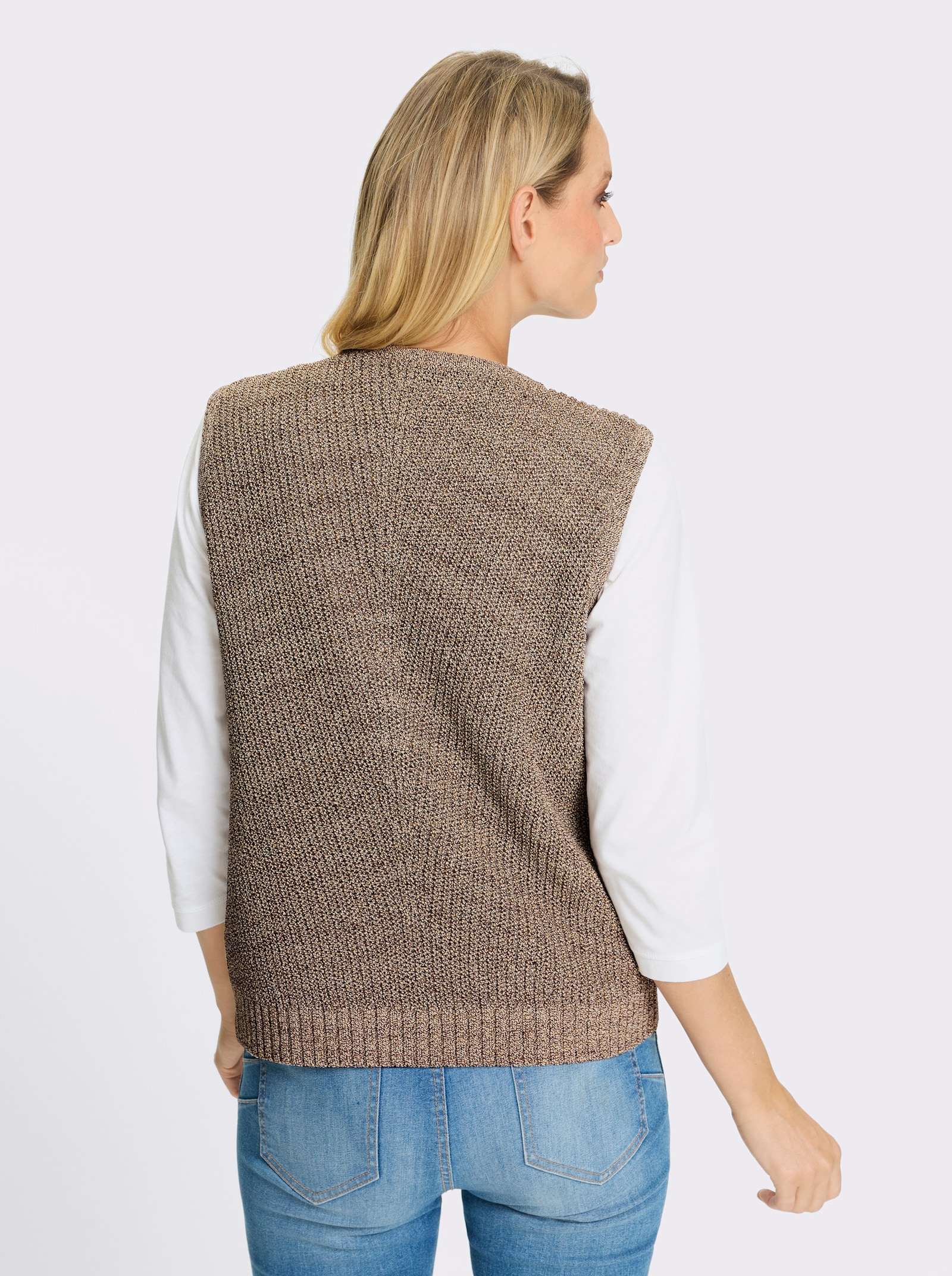 heine Stricktop - schoko-sand-meliert