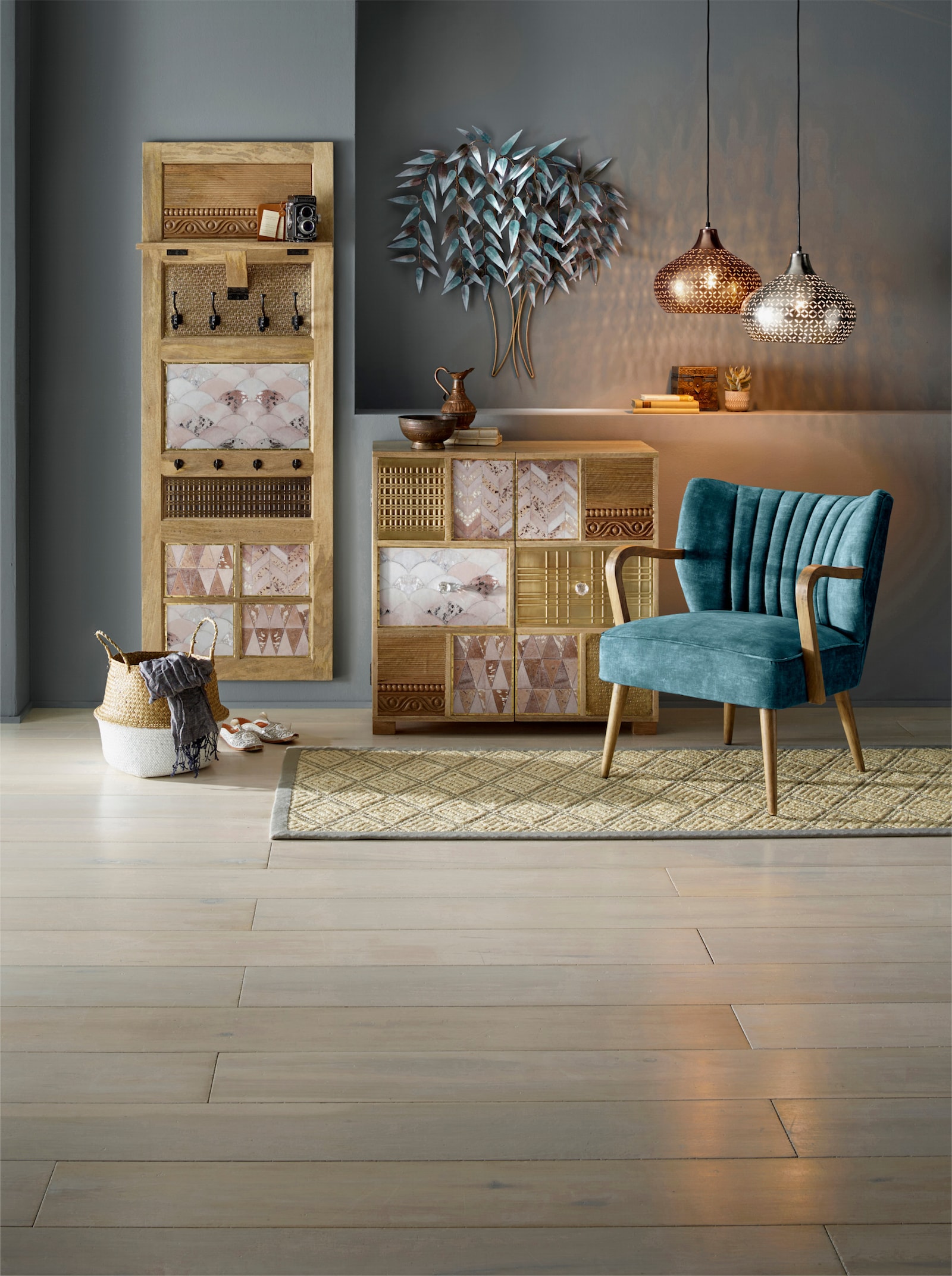 heine home Fauteuil - gris bleu