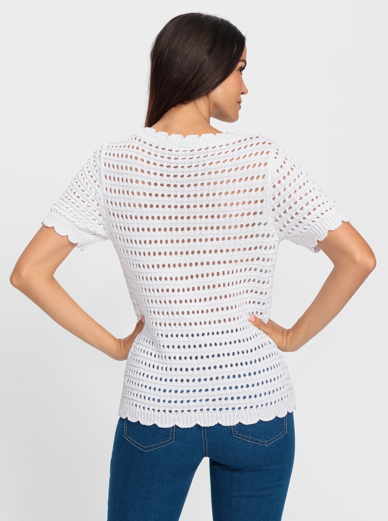 heine Pullover met korte mouwen - wit