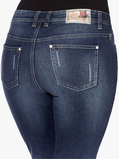 sheego by Joe Browns Bootcut-Jeans - dark blue denim