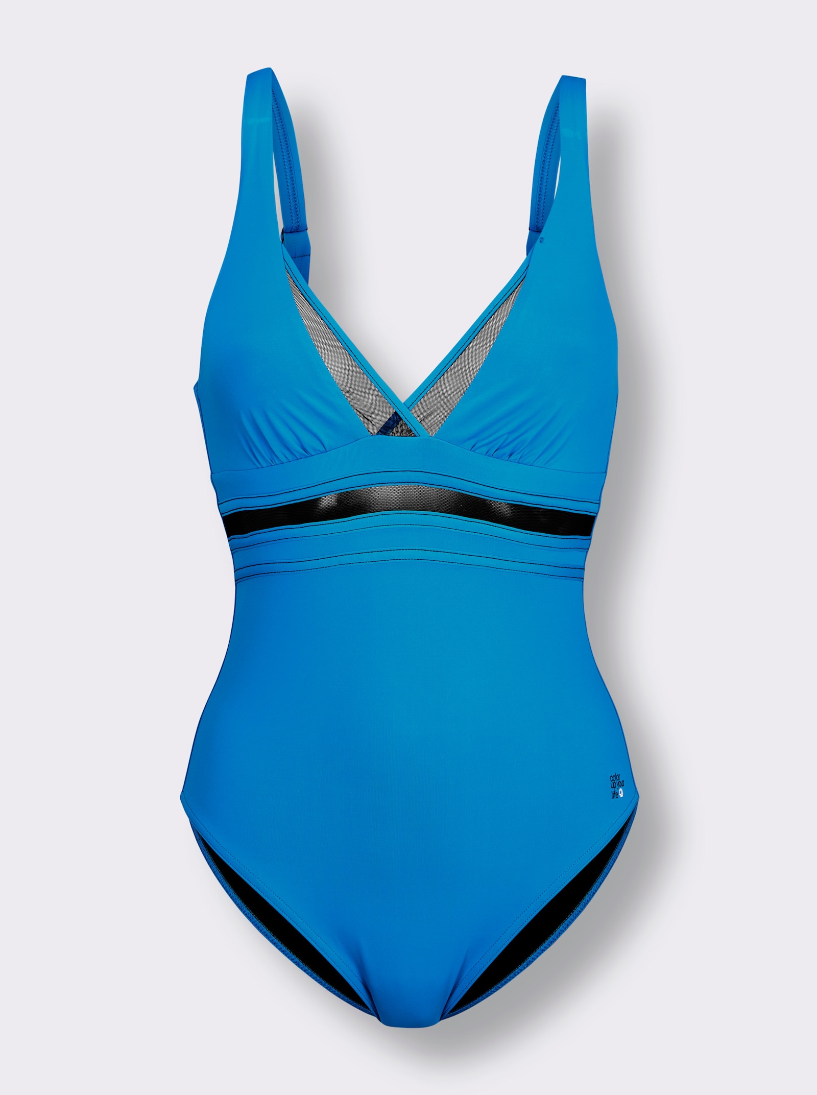 Sunflair Badeanzug mit Mesheinsätzen - türkis
