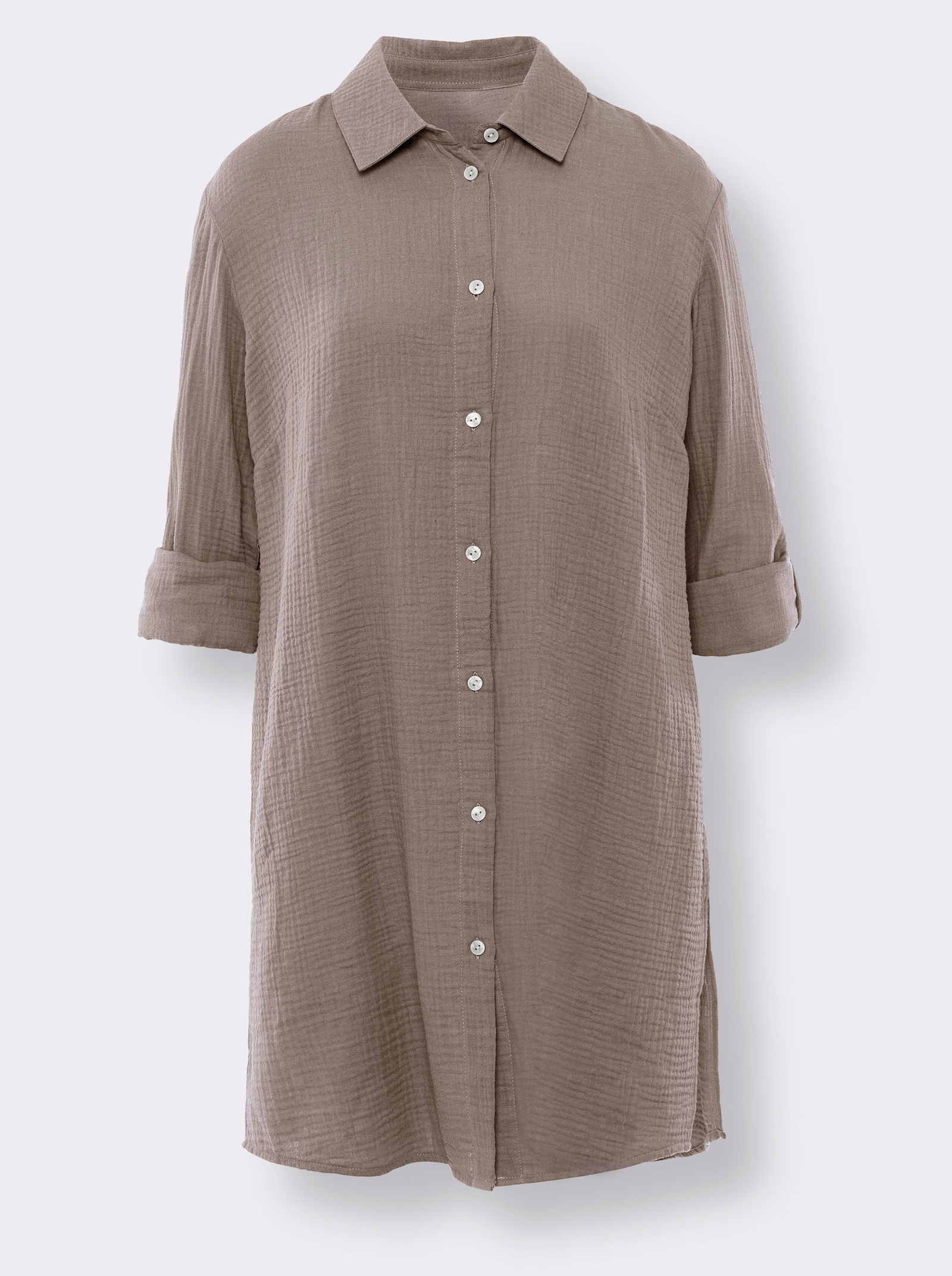 heine Baumwollbluse in Musselin-Qualität - taupe