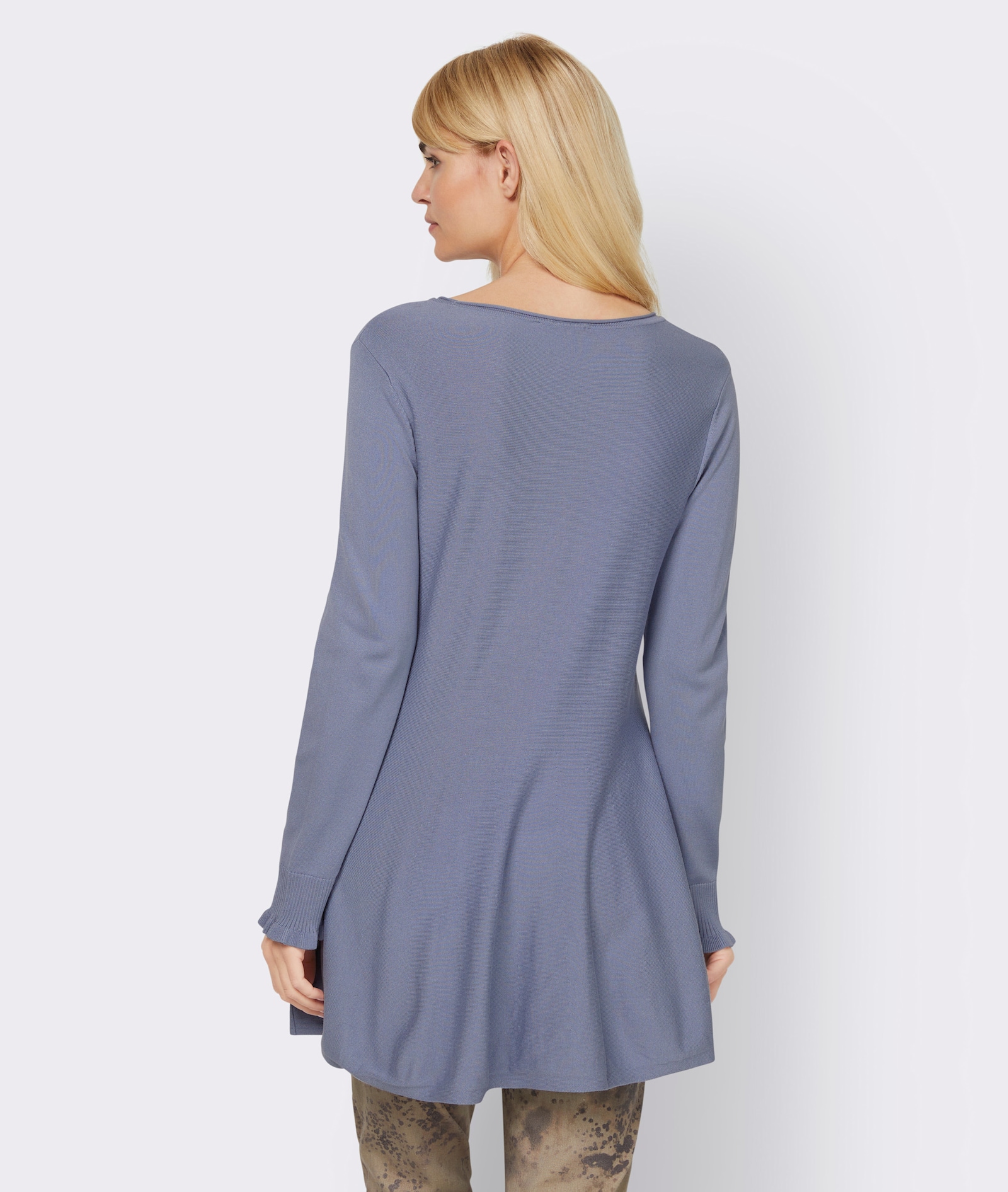 heine Longpullover in leicht ausgestellter Form - taubenblau