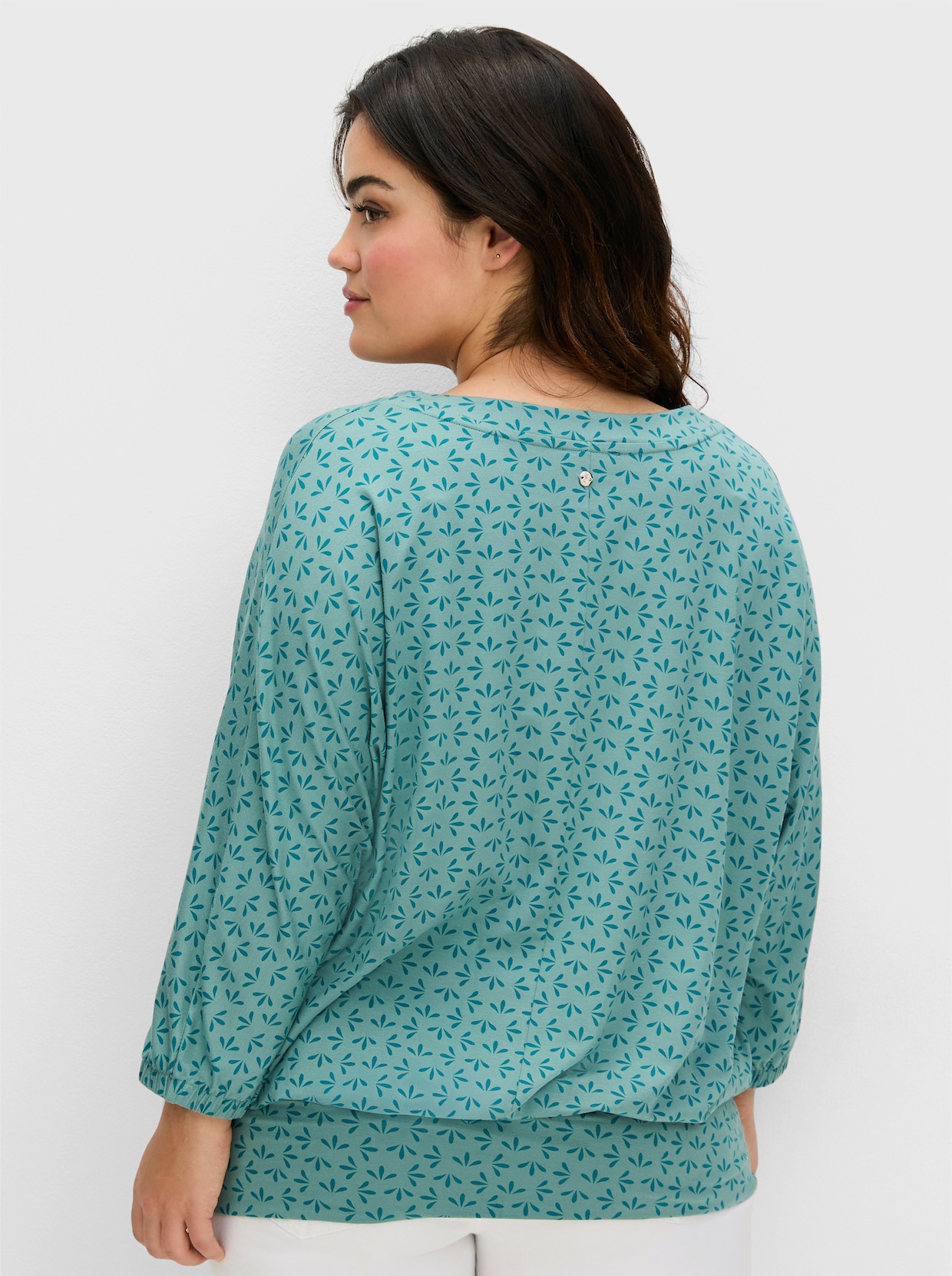 sheego Fledermausshirt - jade-gemustert