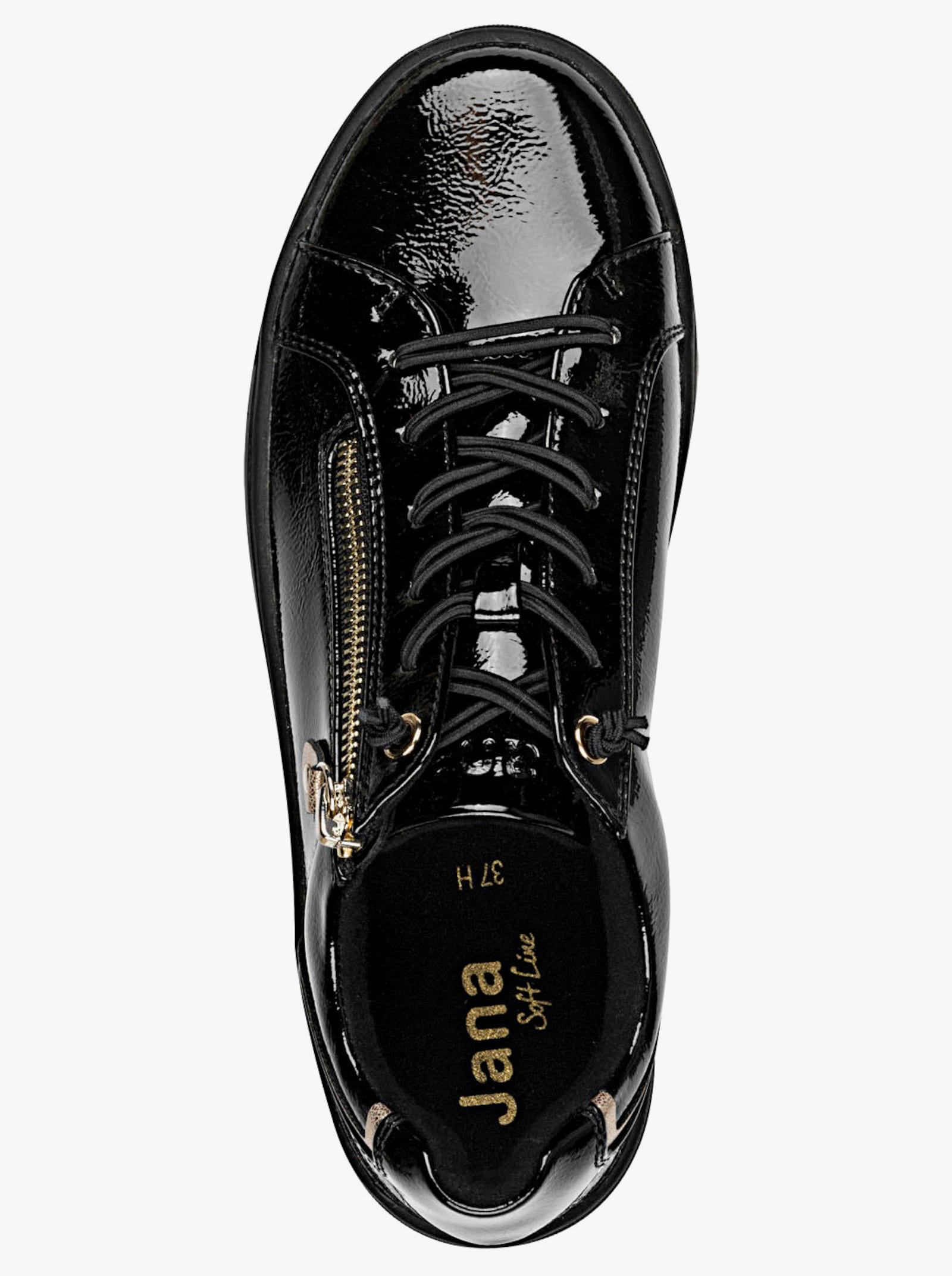 Jana Sneaker mit glänzenden Details - schwarz