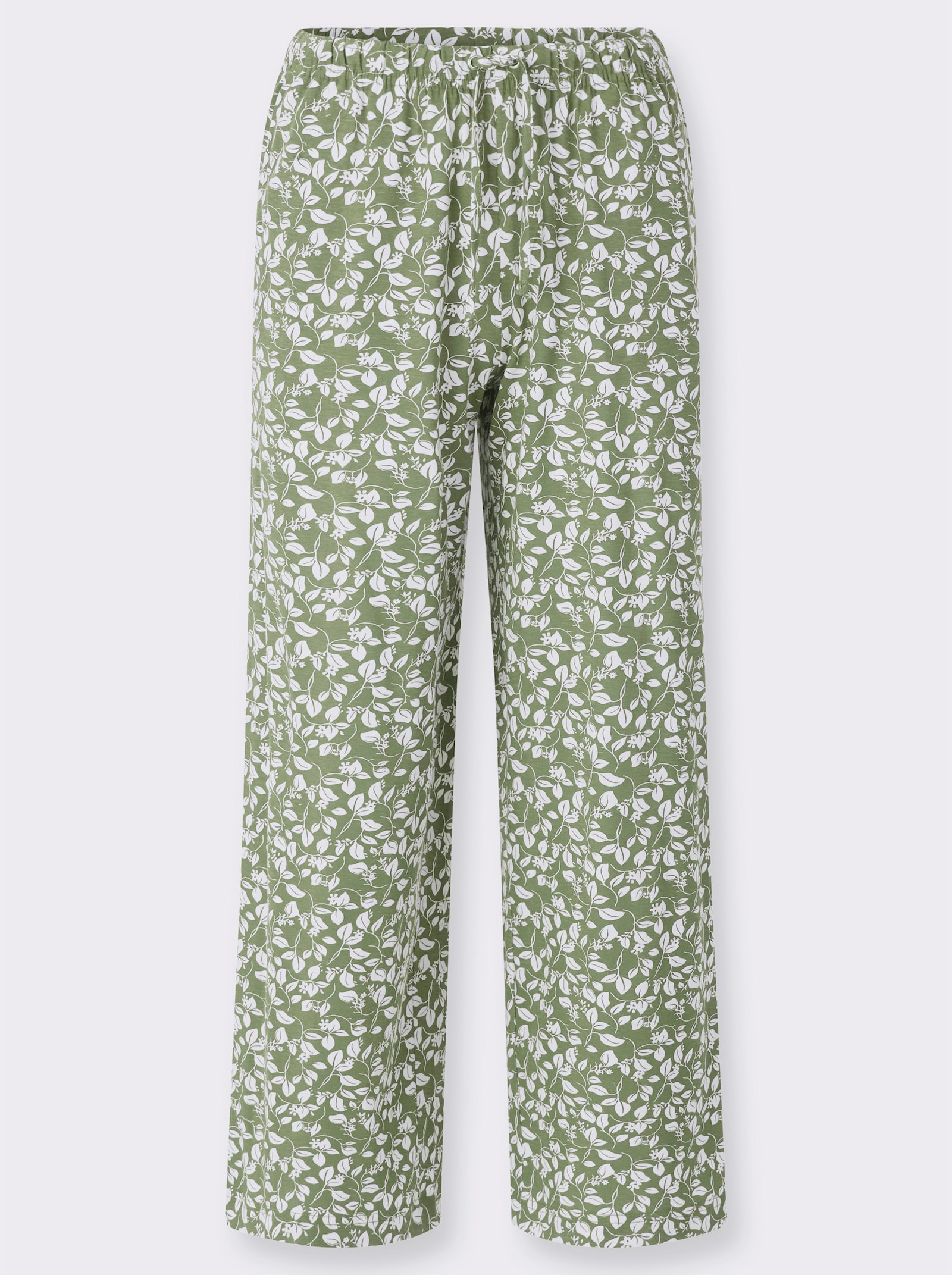 Schlupfhose mit Taschen - schilf-weiß-bedruckt