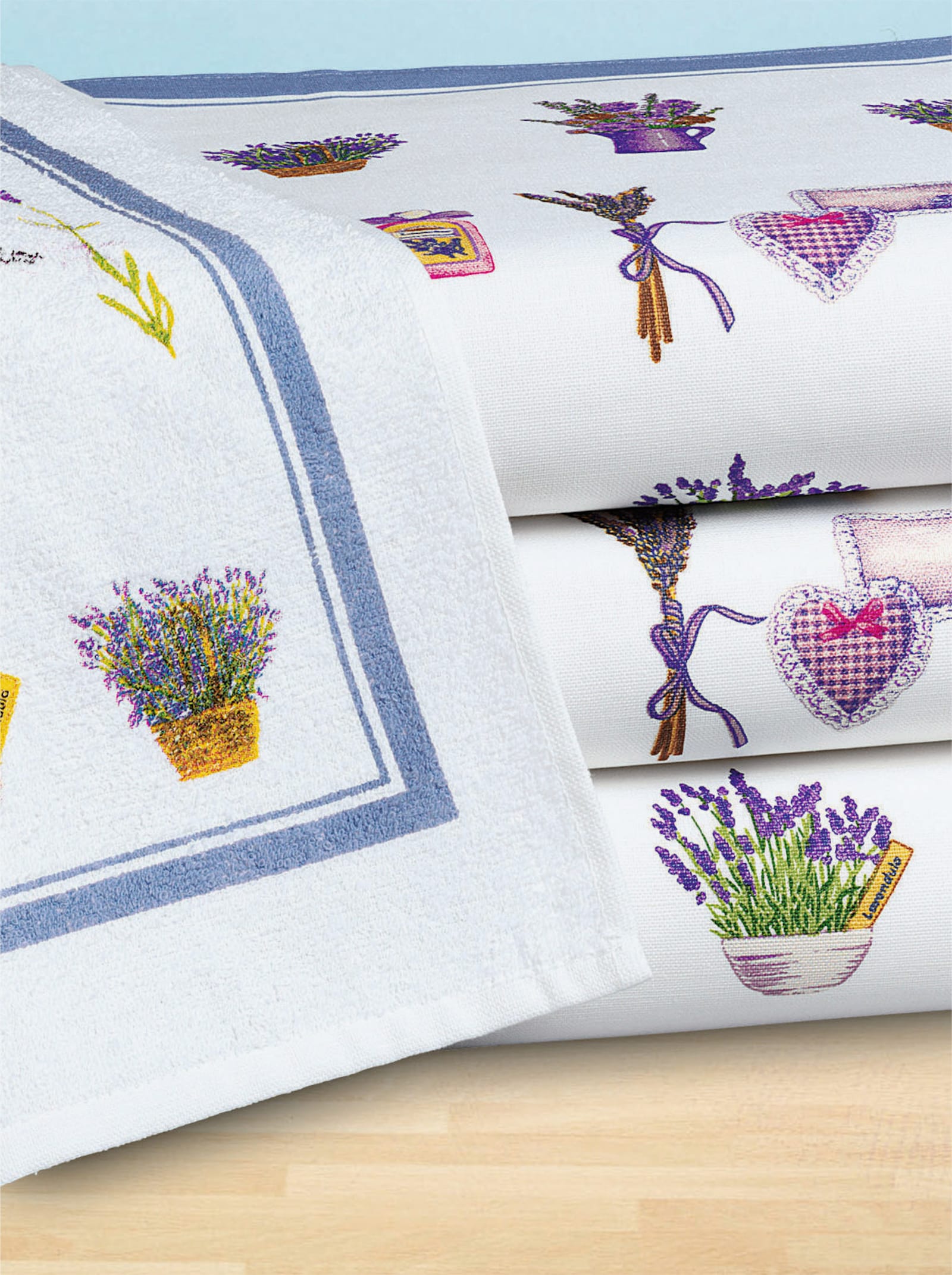 Theedoeken - wit geprint