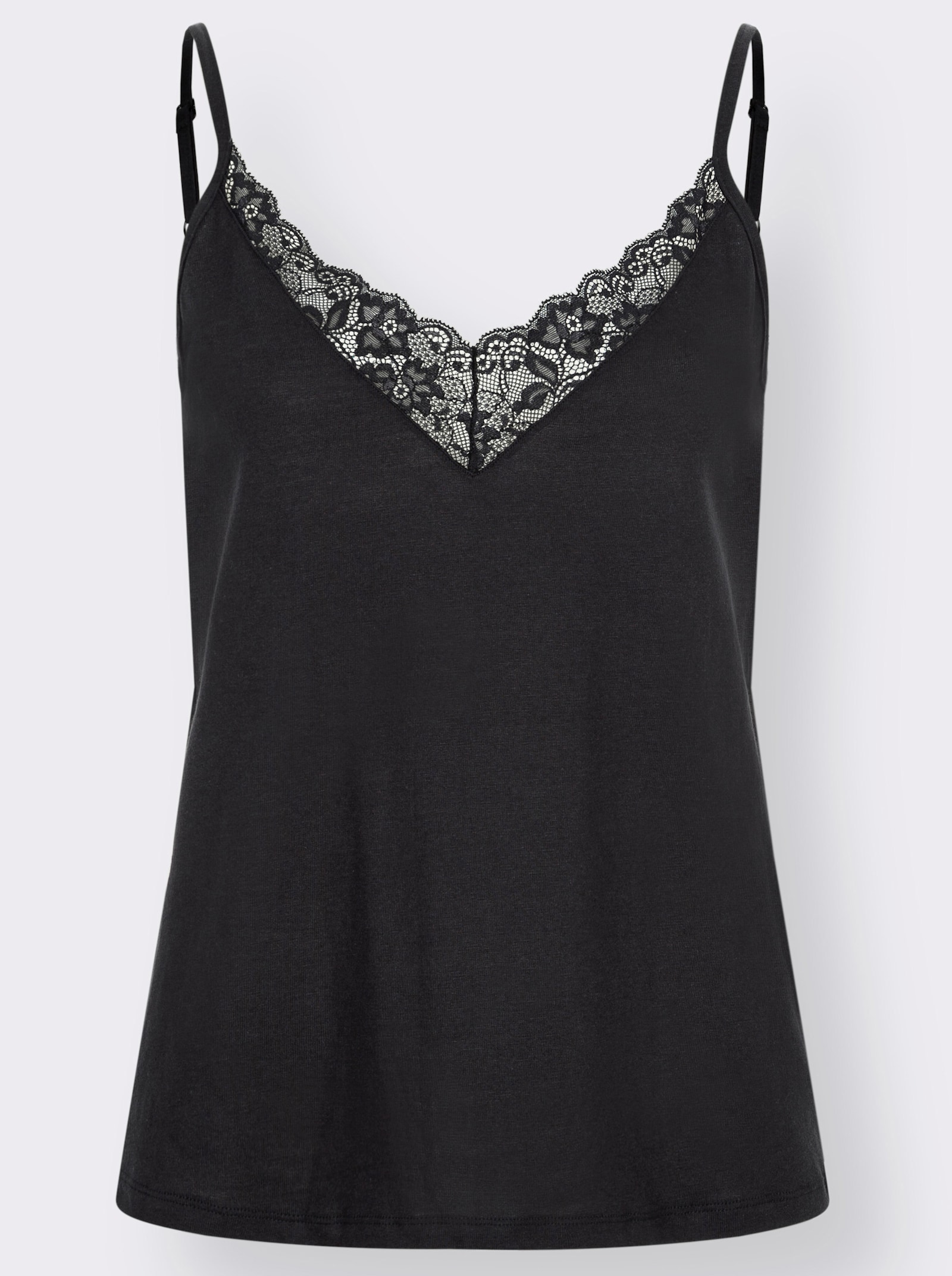 wäschepur Trägertop mit Modal - schwarz