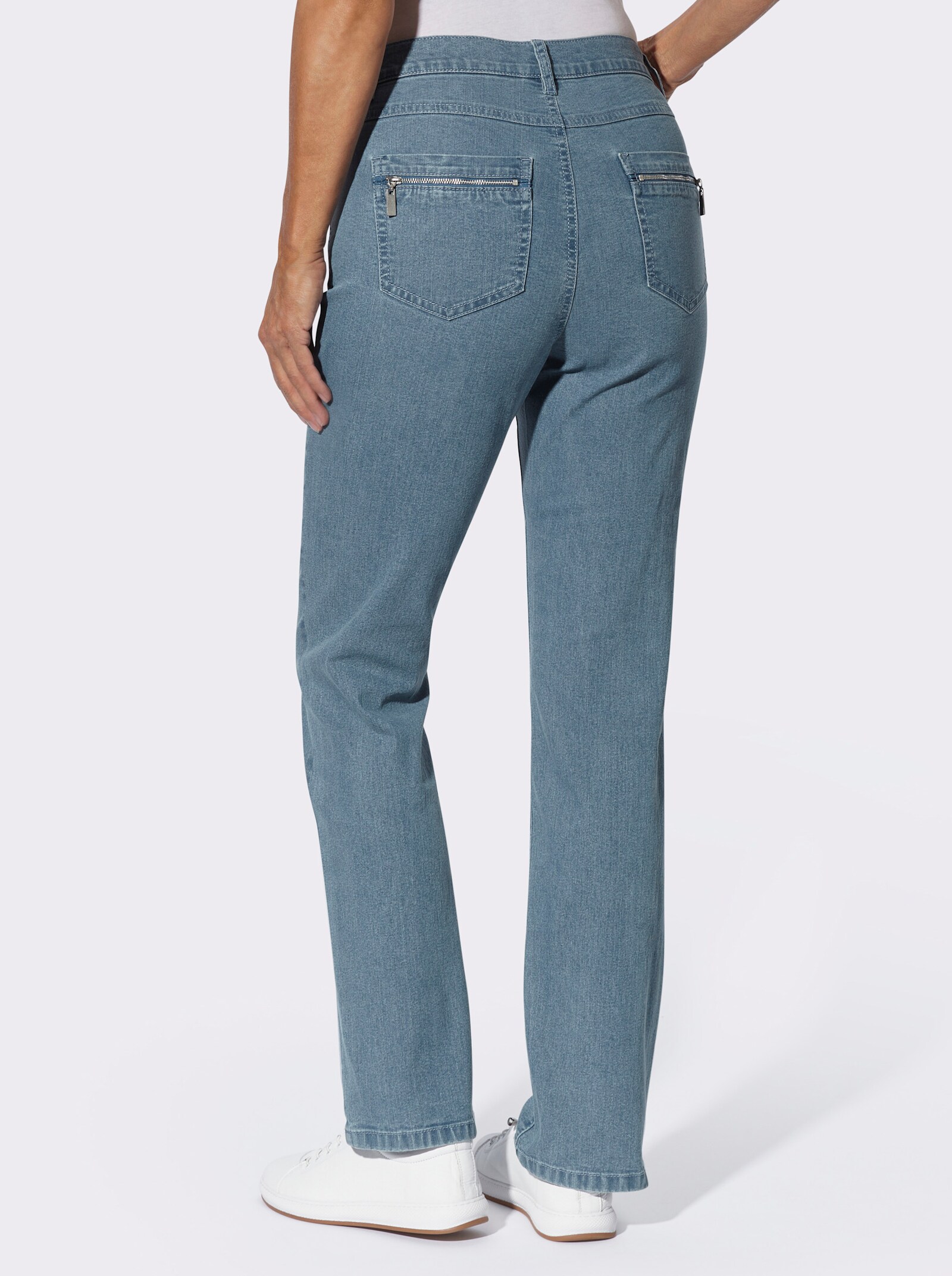 Jeans mit gerader Schnittführung - blue-bleached