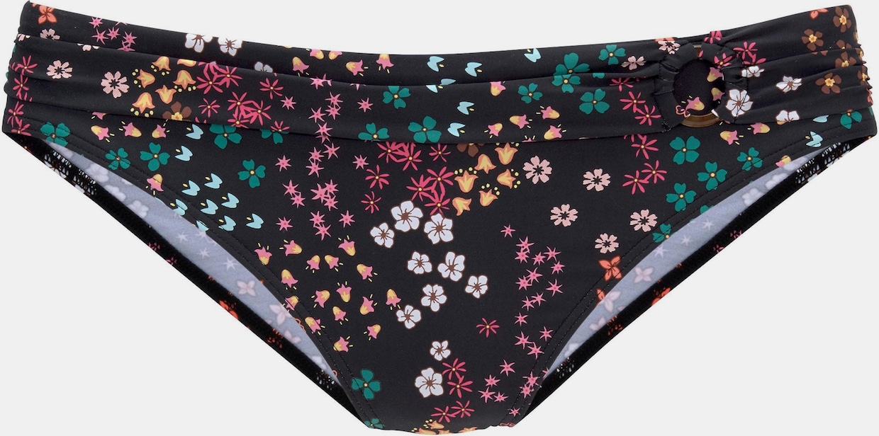 s.Oliver Bikini-Hose - schwarz-bedruckt