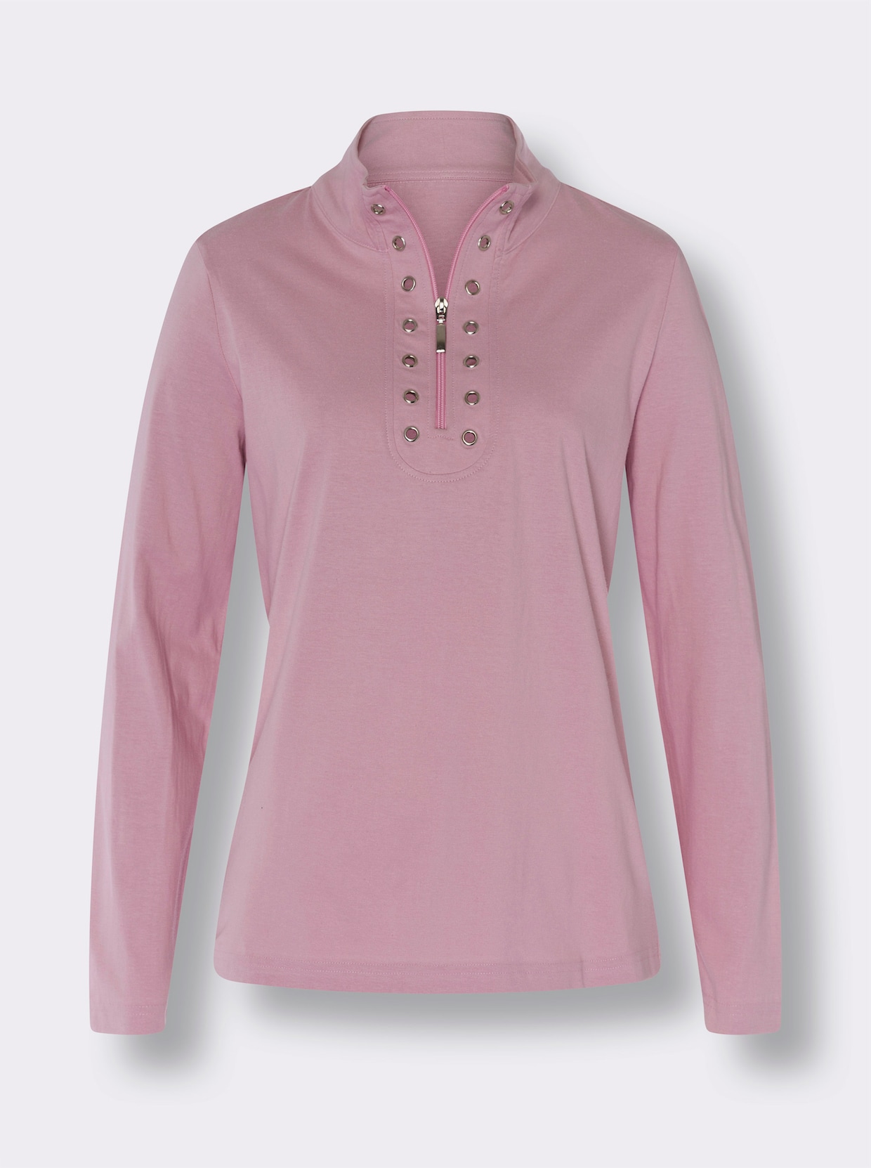 Shirt met opstaande kraag - roze