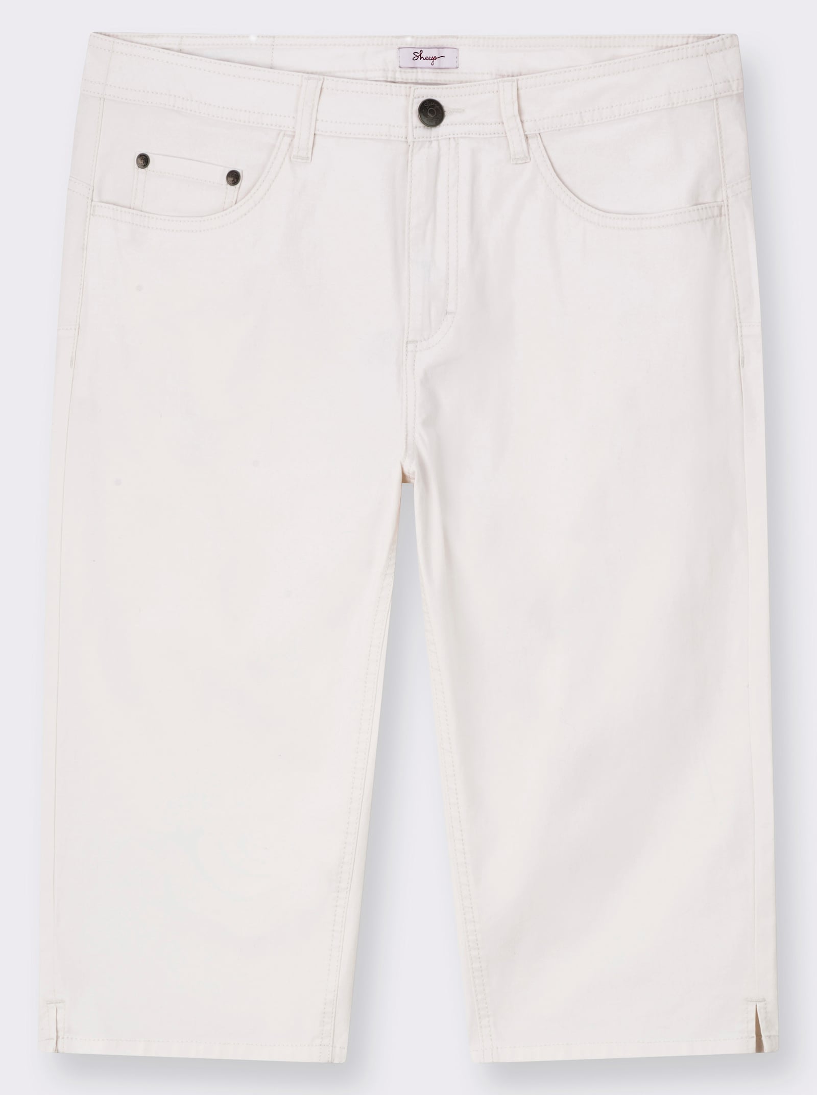 sheego Caprihose aus Twill - ecru
