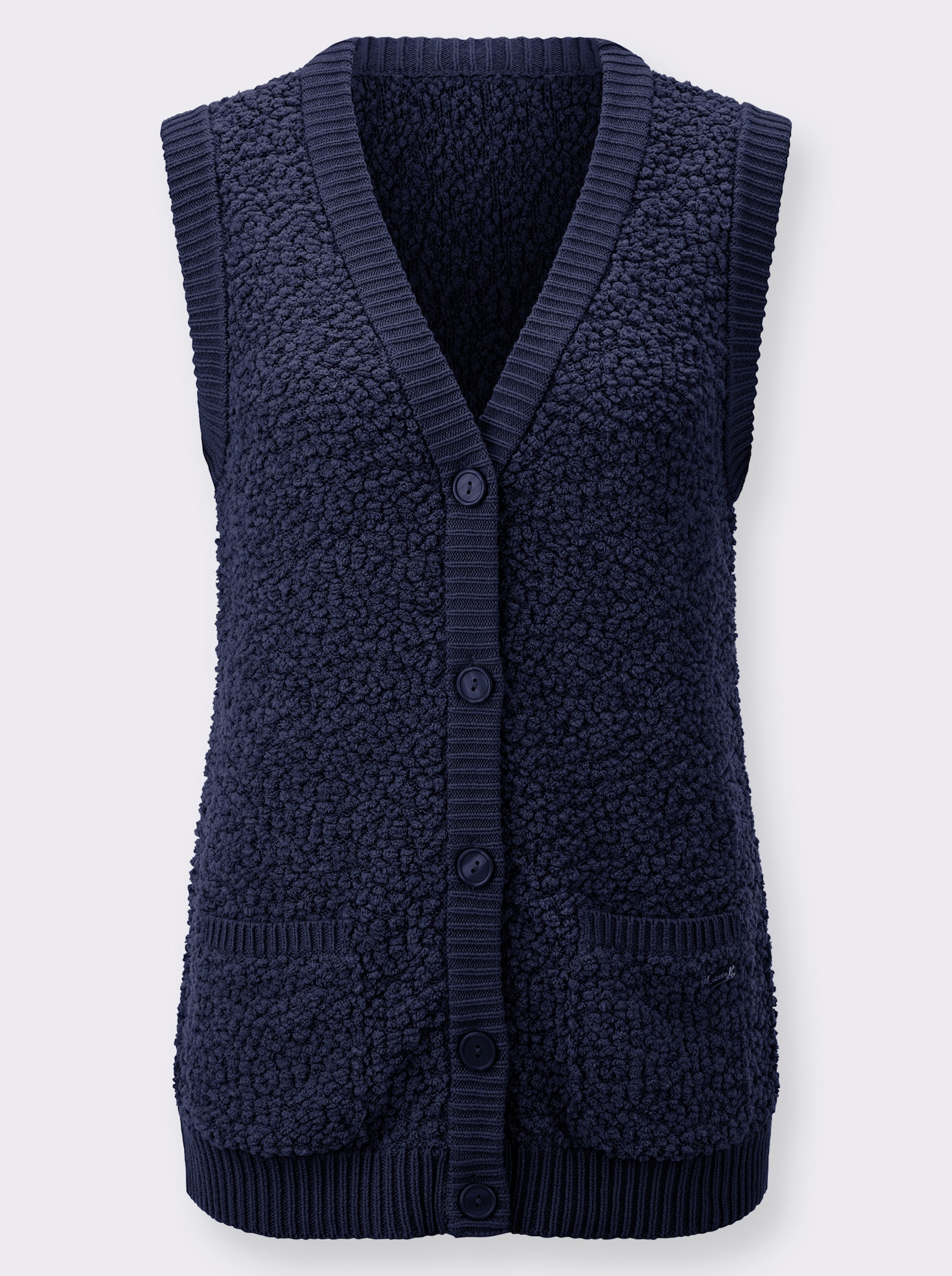 Strickweste flauschig weicher Qualität - marine