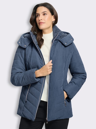  Steppjacke mit Teddyfleece-Futter - rauchblau
