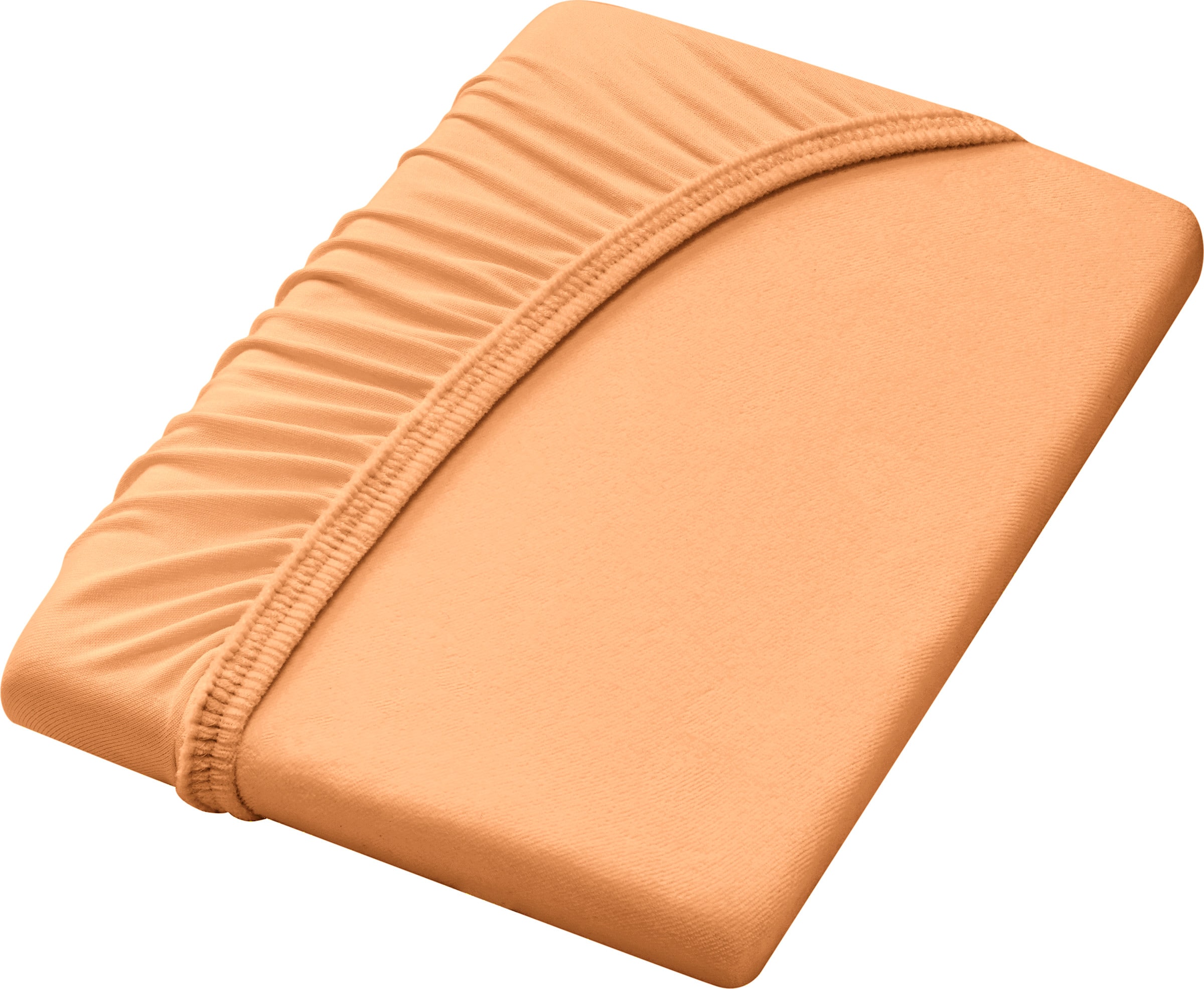 Um die  günstig Kaufen-Spannbetttuch in orange von Dormisette. Spannbetttuch in orange von Dormisette <![CDATA[Spannbetttuch in bügelfreier Nicki-Qualität– die leicht angeraute Oberfläche macht sie samtig weich, kuschelig und angenehm wärmend. Mit Rundum-Gummizug.]]>. 