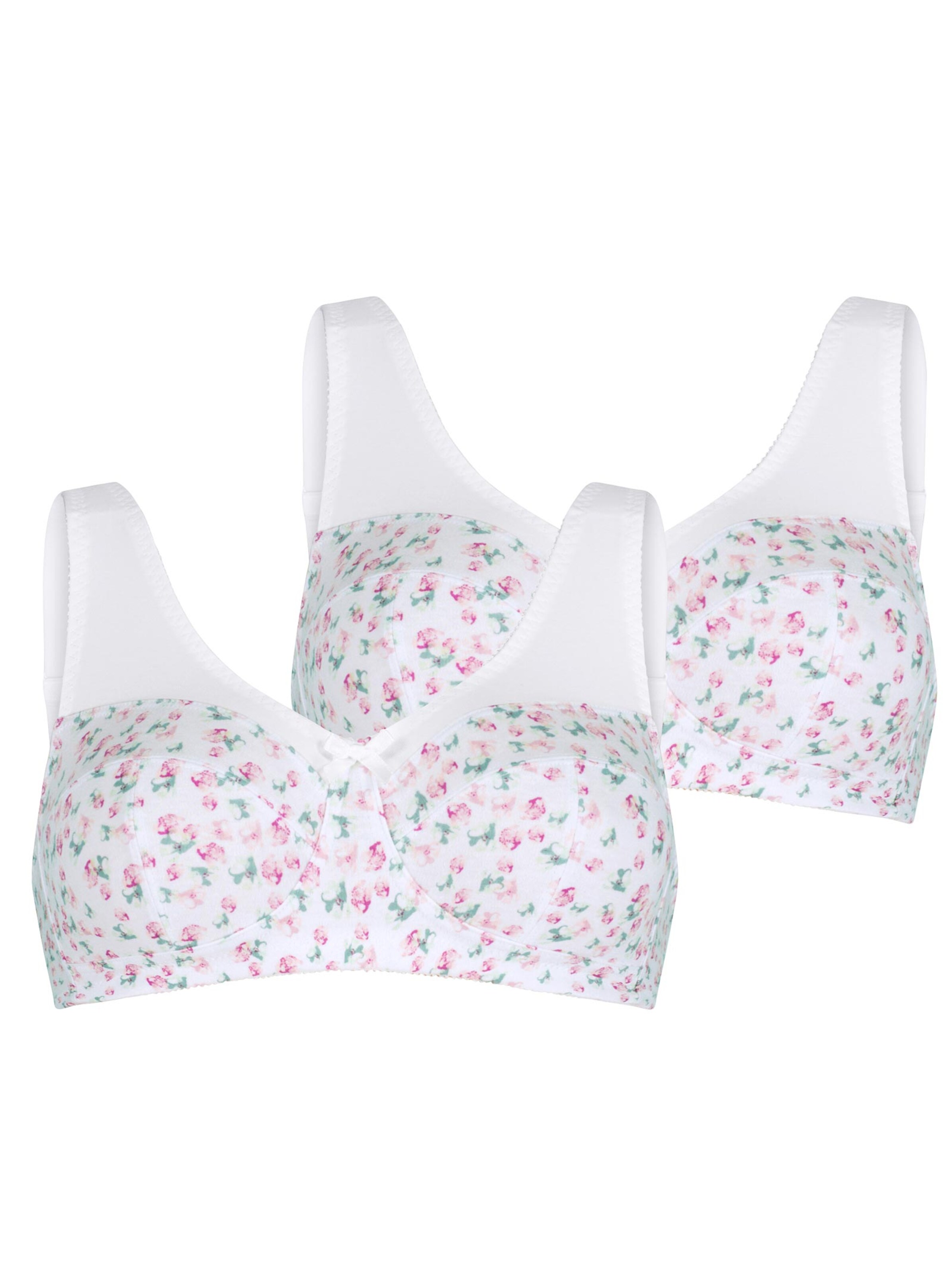 wäschepur Komfort-BH ohne Bügel - weiß-bedruckt