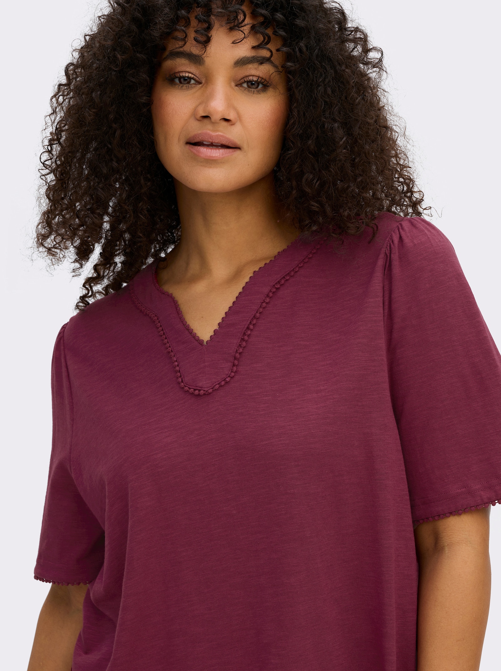 sheego Halbarmshirt - bordeaux