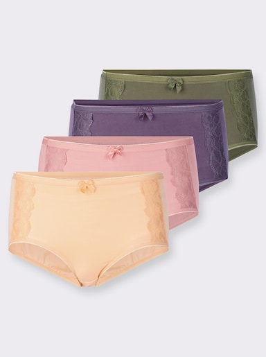 Taillenslip - khaki + rosenholz + apricot + feige