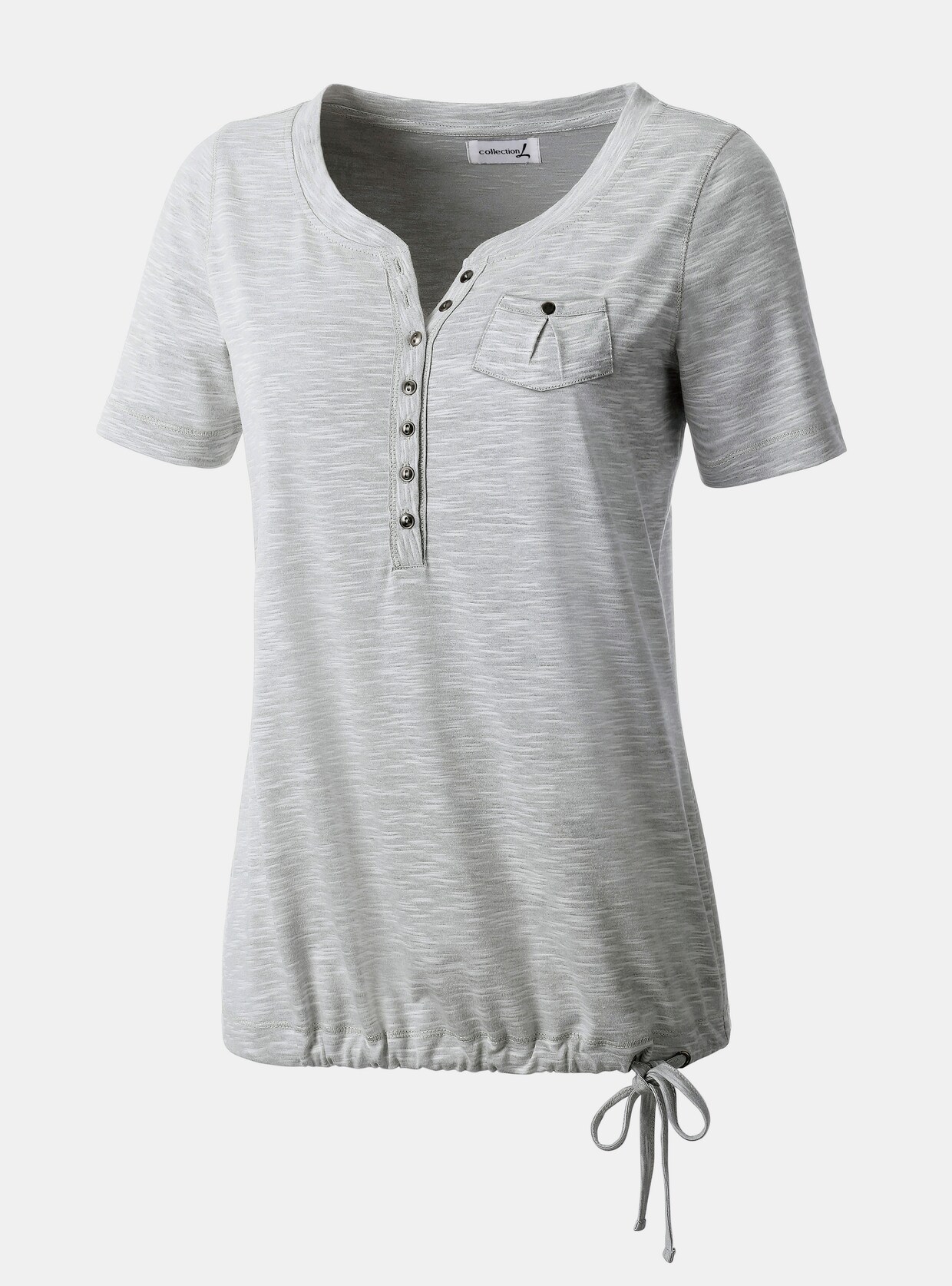 Shirt met korte mouwen - lichtgrijs gemêleerd