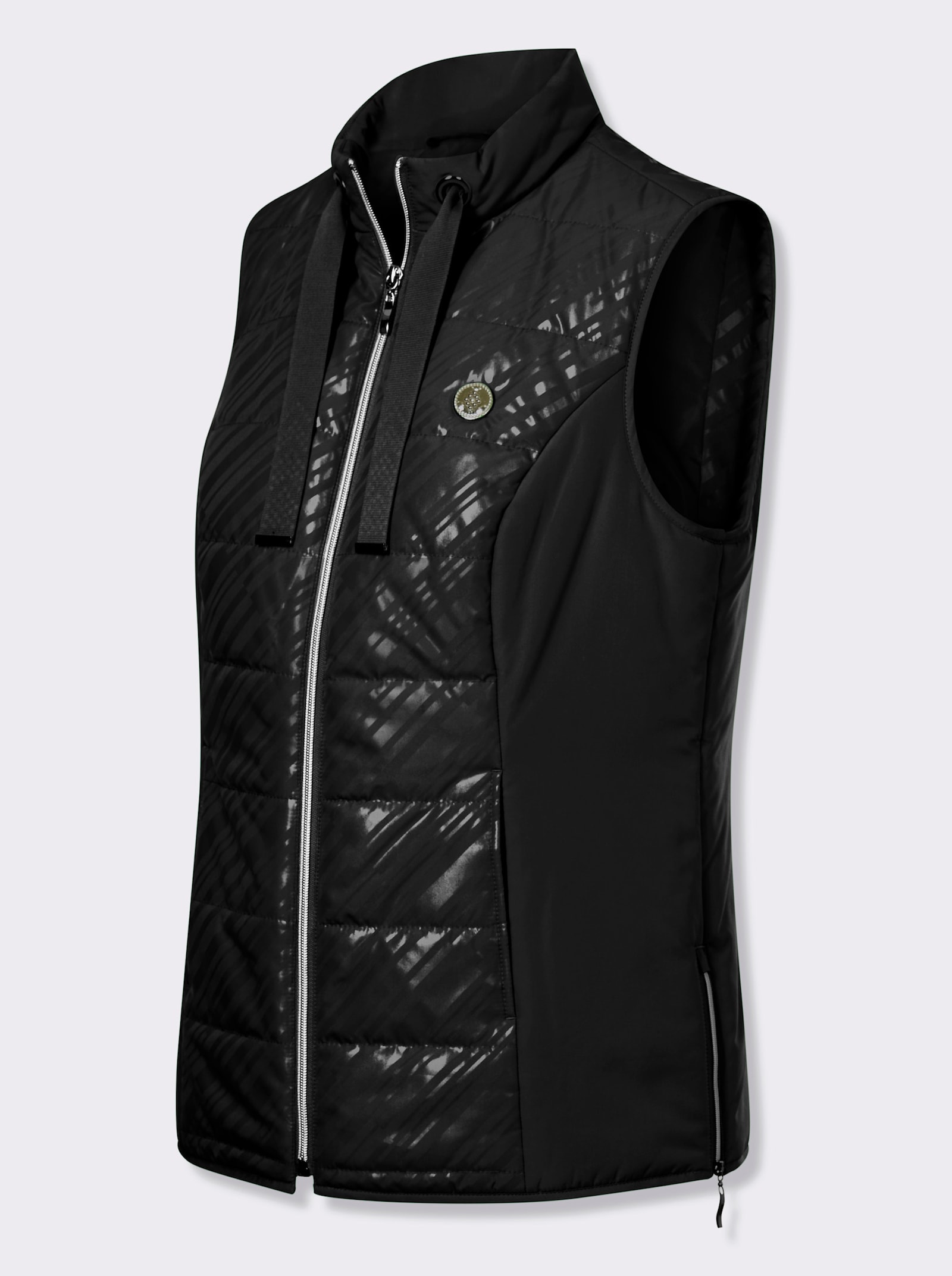 Bodywarmer met 2 naadzakken - zwart