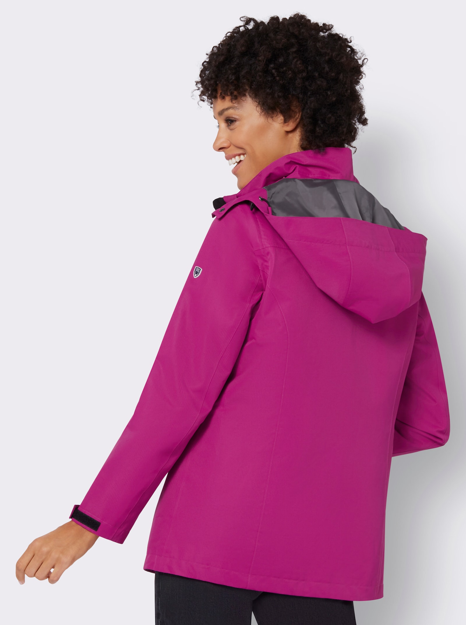 2-in-1-Jacke in Microfaser-Qualität - magenta