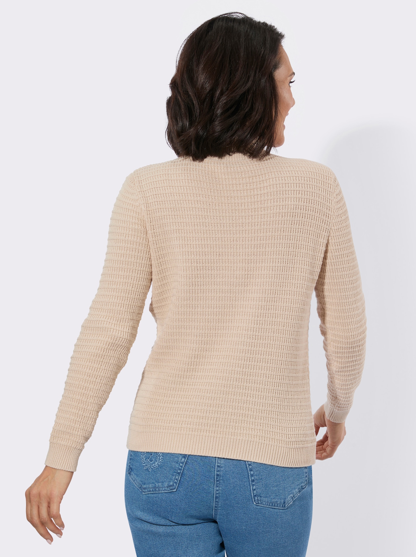 Stehkragenpullover - elfenbein