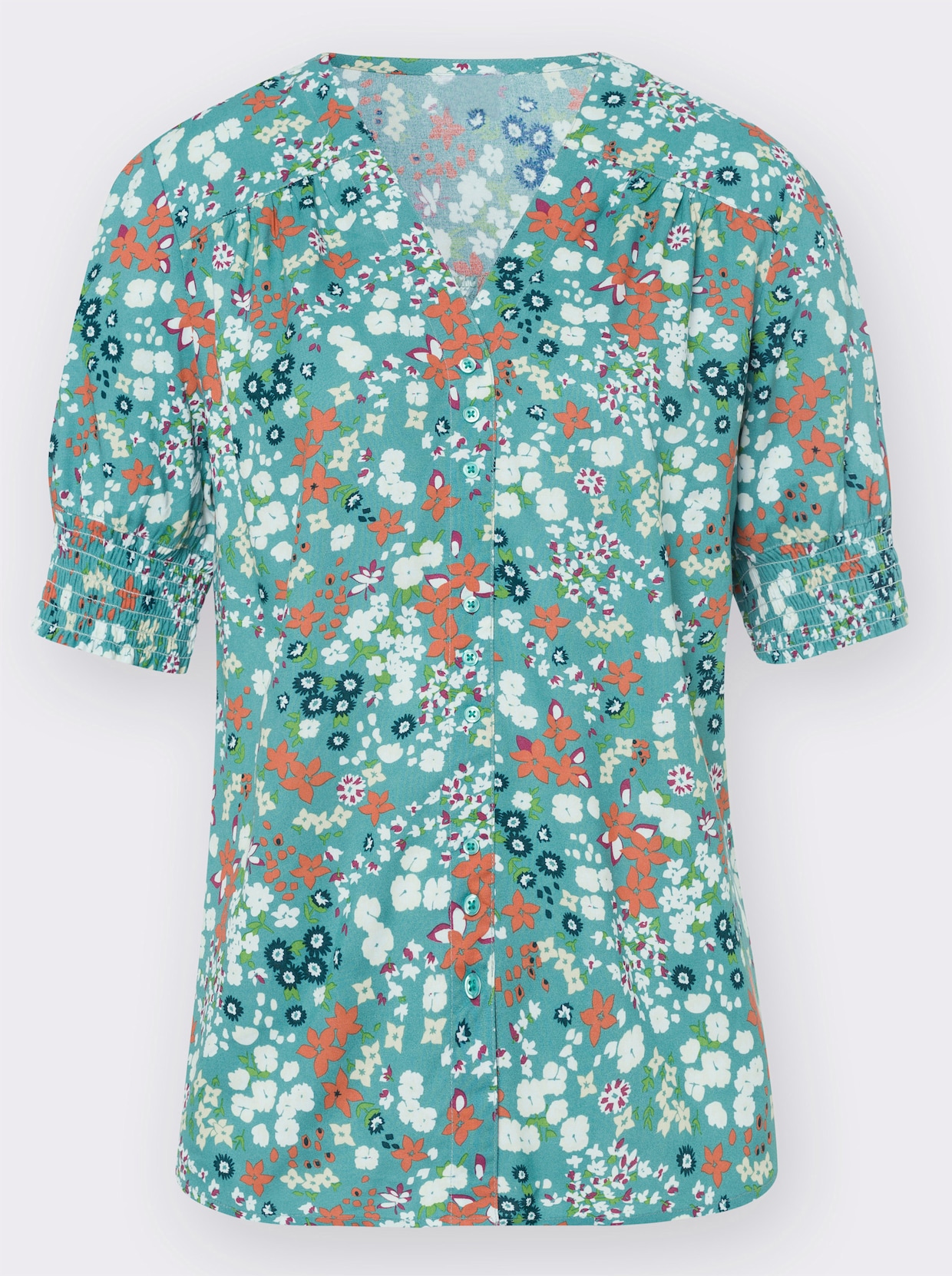 Blouse met print - salie bedrukt