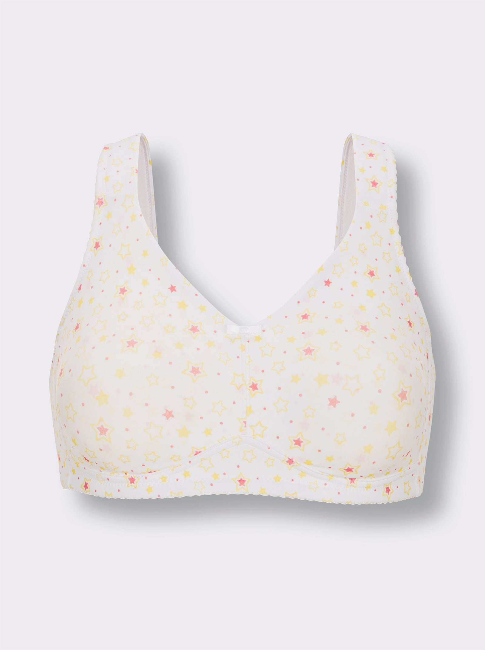 wäschepur Komfort-BH ohne Bügel - weiß-zitrone