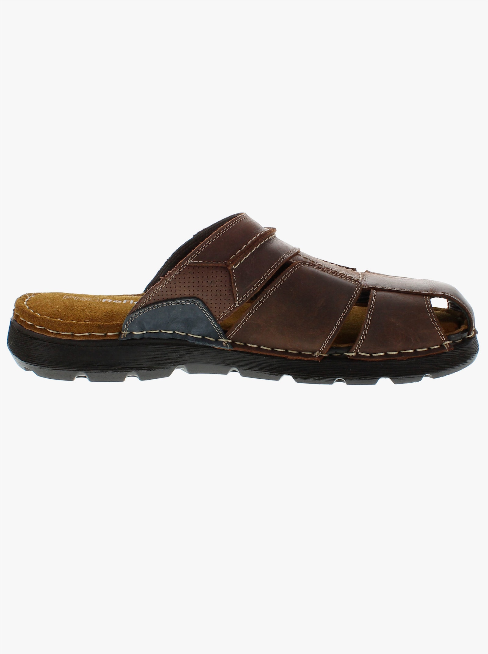 Reflexan Clog in aufwendiger Verarbeitung - cognac