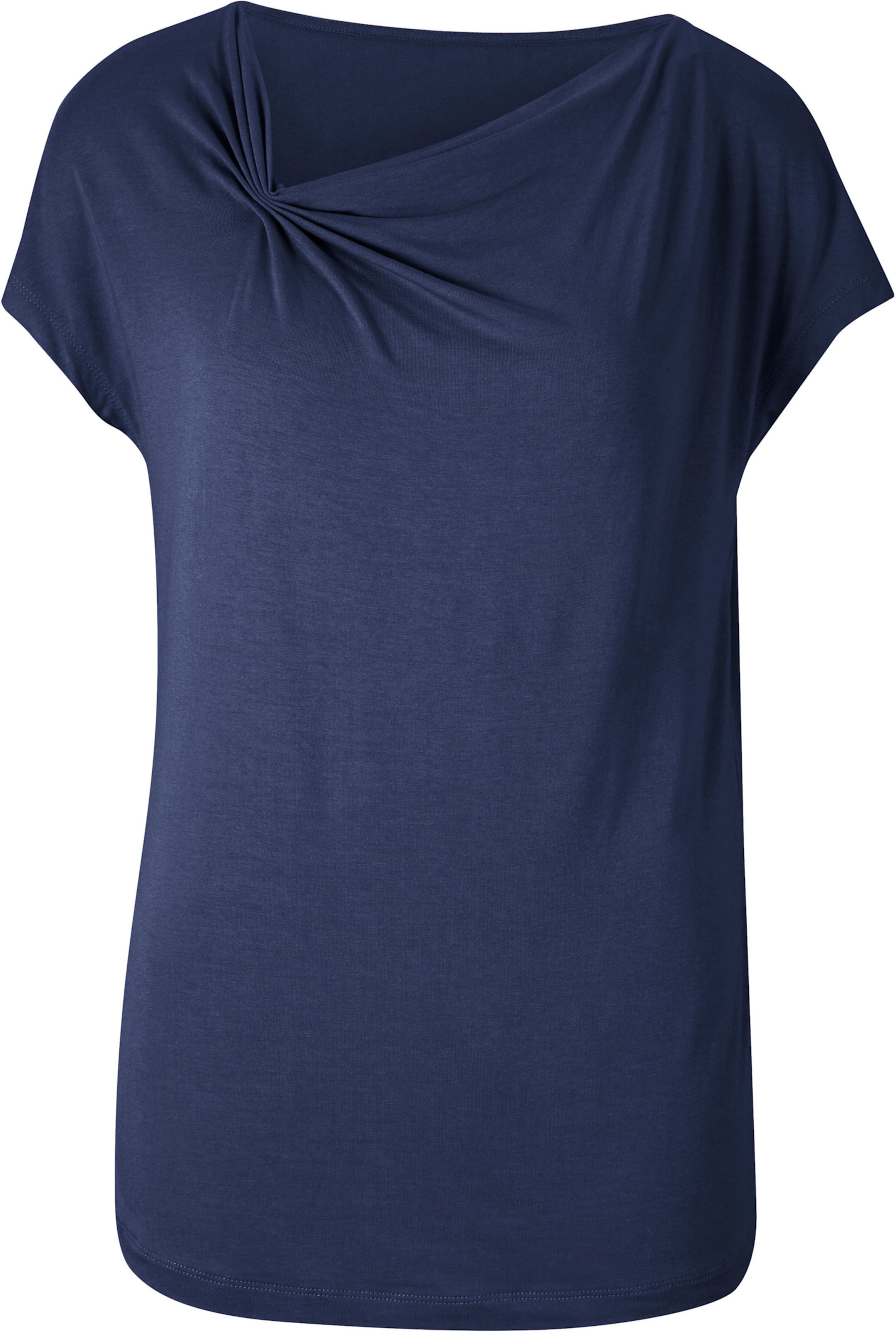 Shirt I günstig Kaufen-Shirt in marine von heine. Shirt in marine von heine <![CDATA[Shirt Mit raffinierter asymmetrischer Ausschnittlösung und in weich fließender Qualität. Figurumspielend, mit Kurzarm.]]>. 
