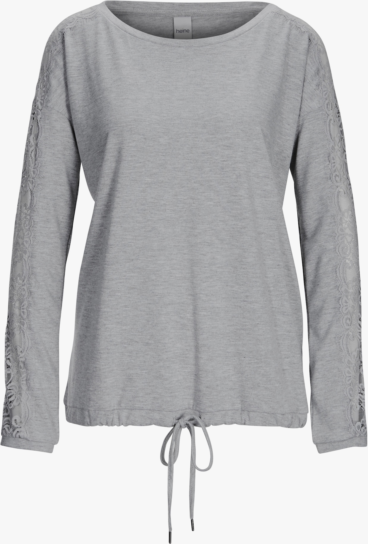 heine Spitzen-Shirt - grau-melange