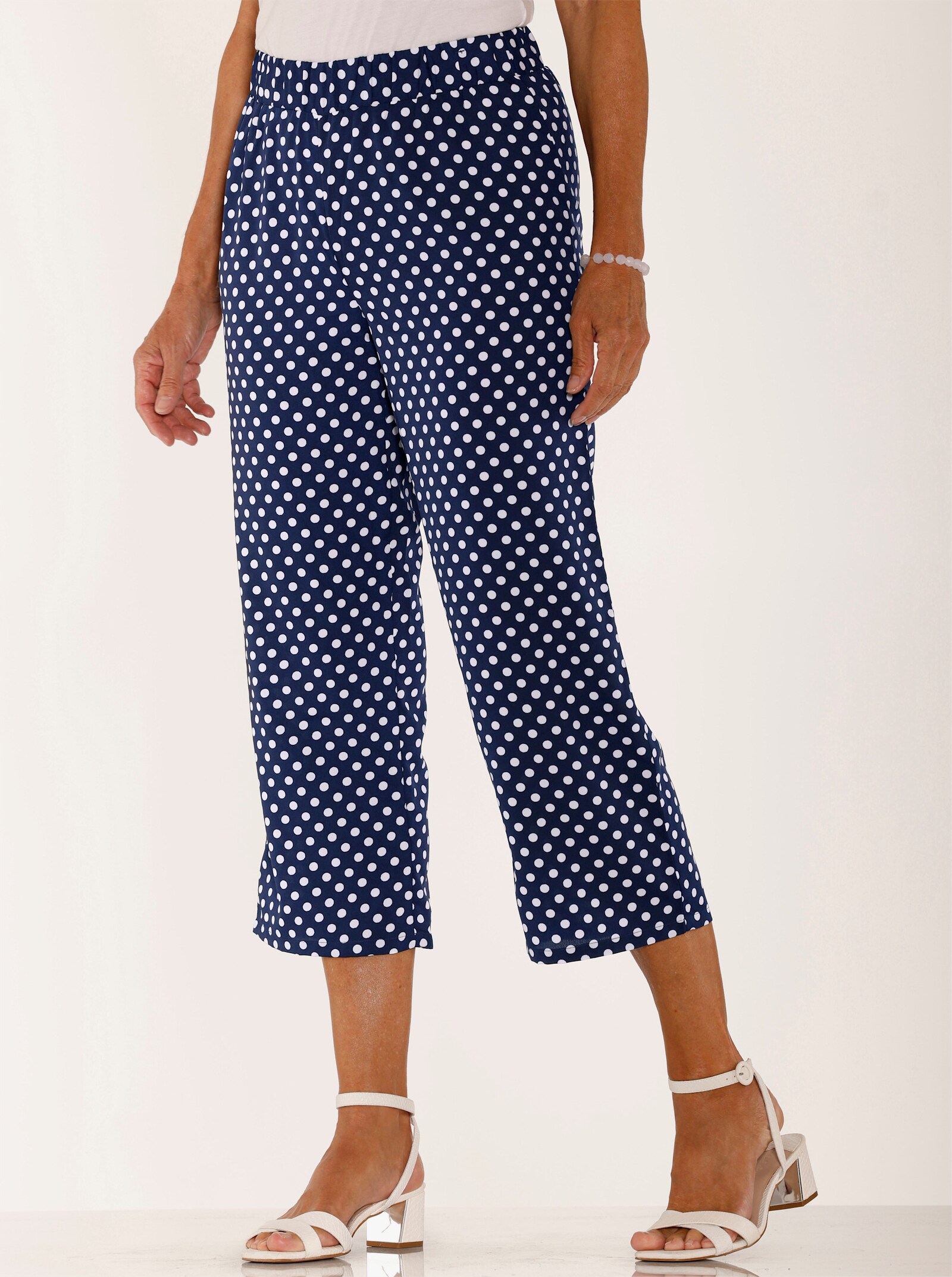  Culotte mit Tupfenmuster - marine-weiß-getupft