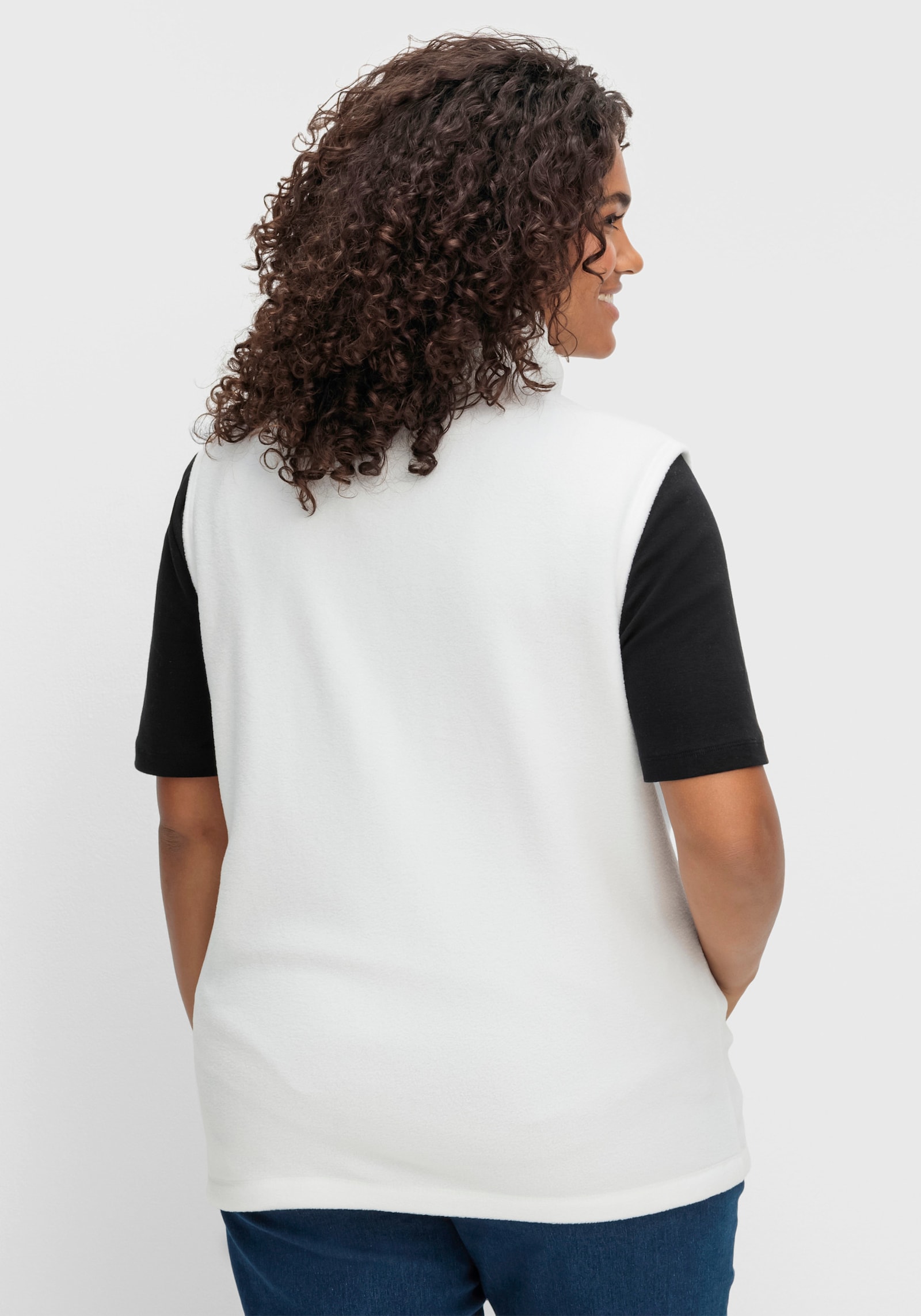 Fleeceweste mit Antipilling-Ausrüstung - ecru