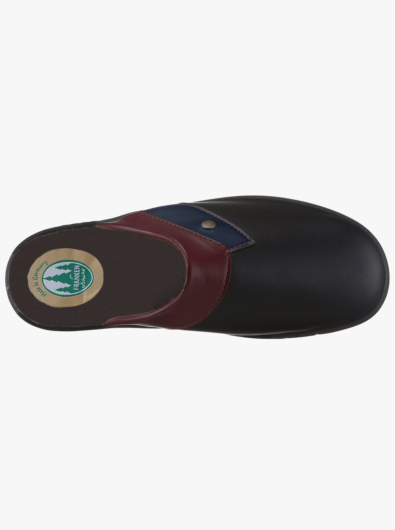 Pantoffel van leer - zwart