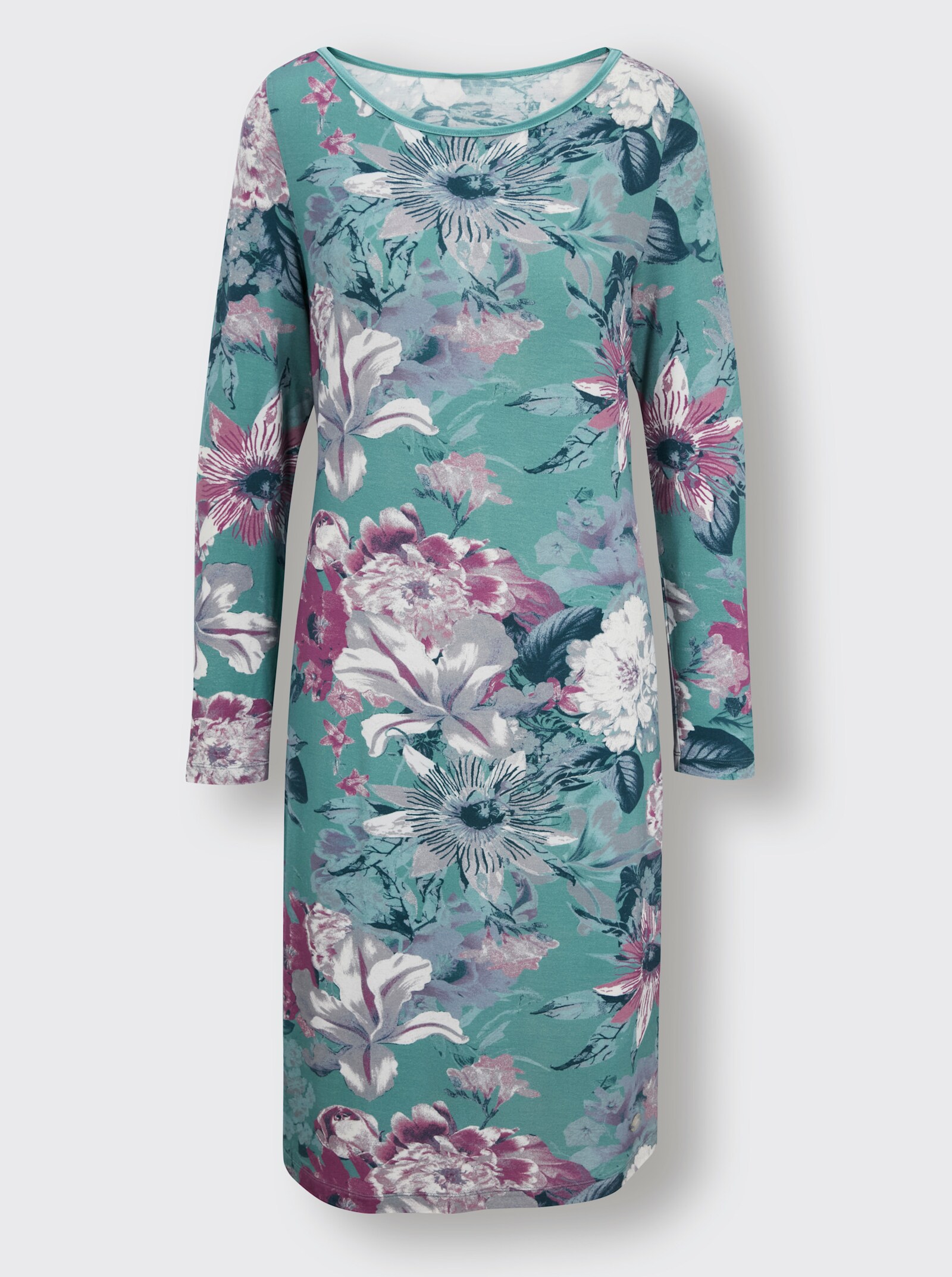 CREATION L PREMIUM Nachthemd van modal - jade/heide bedrukt
