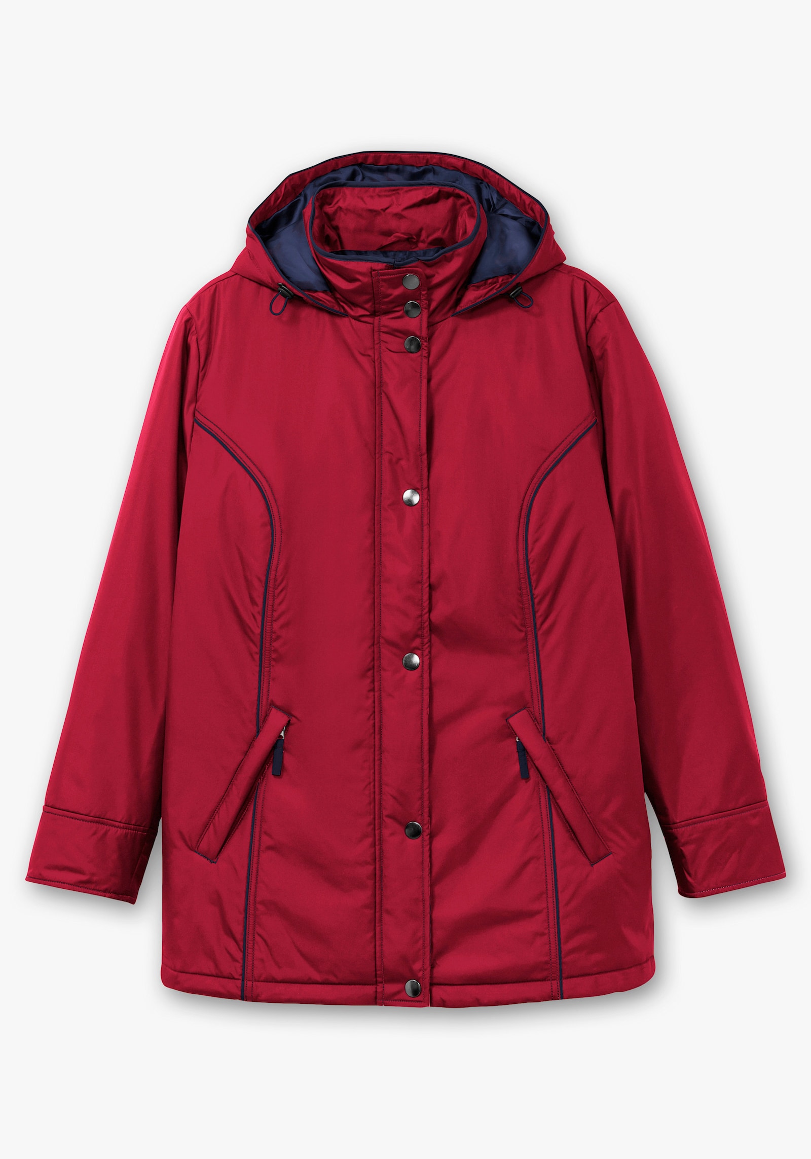 Funktionsjacke mit weitenregulierbarem Saum - rot