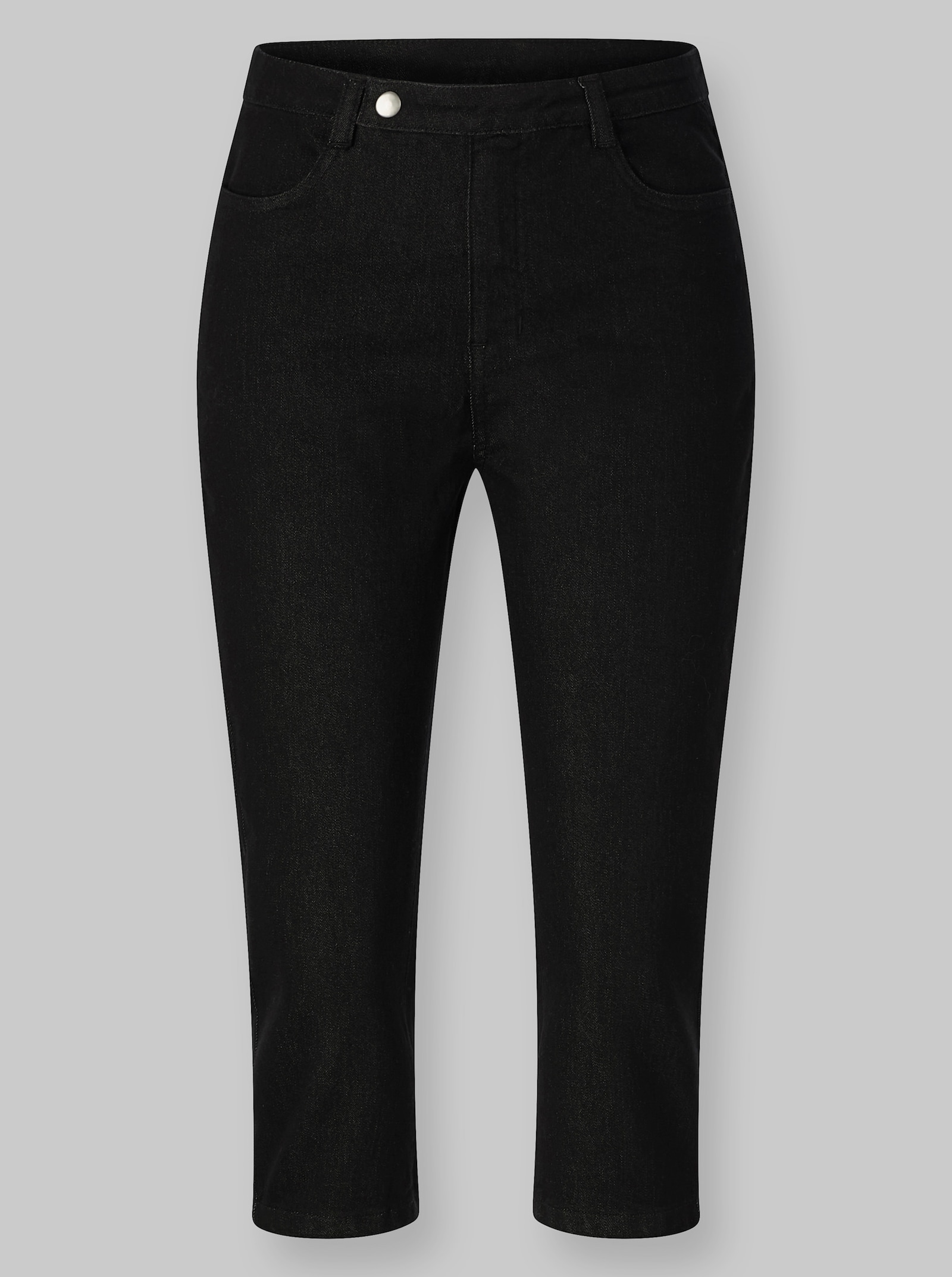 heine Caprijeans mit Seitenschlitzen - schwarz
