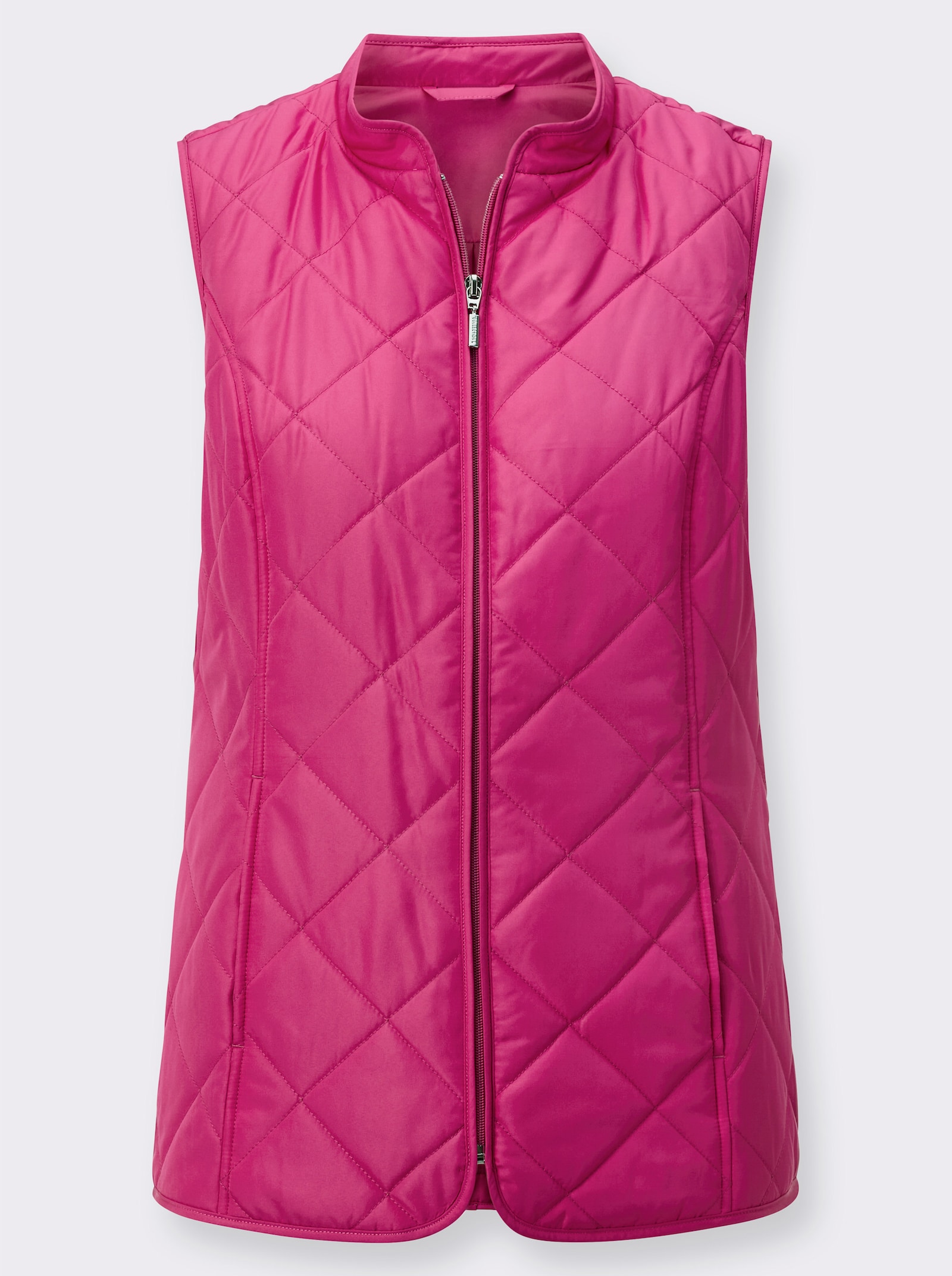 Steppweste mit Wiener Nähten - fuchsia
