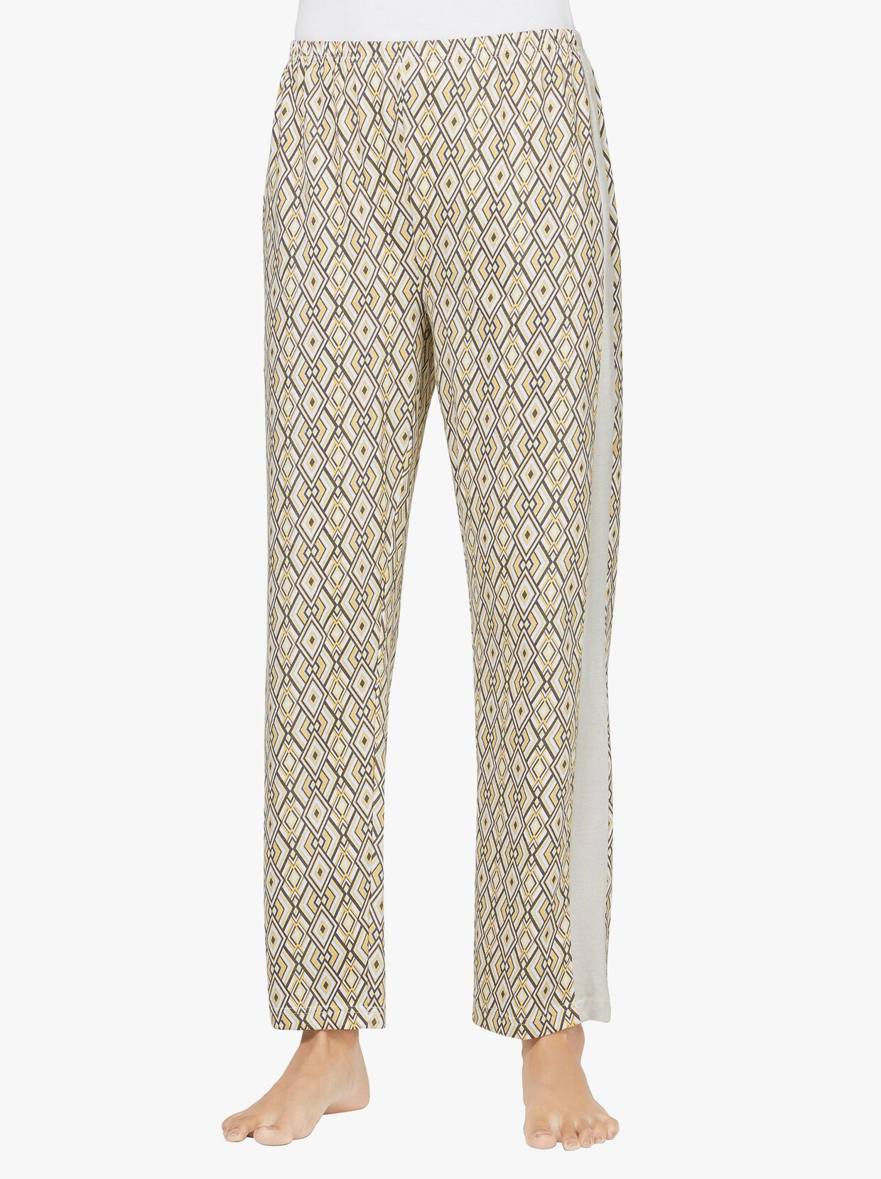 Pyjama-Broek - citroen/grijs bedrukt
