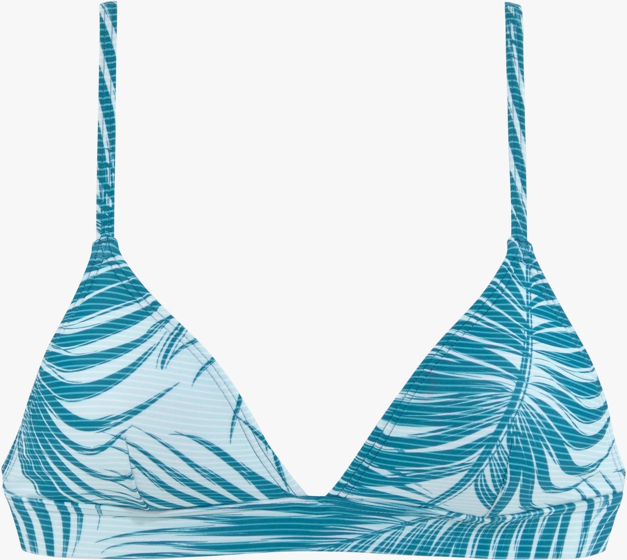 LASCANA ACTIVE Triangelbikinitop - petrol geprint