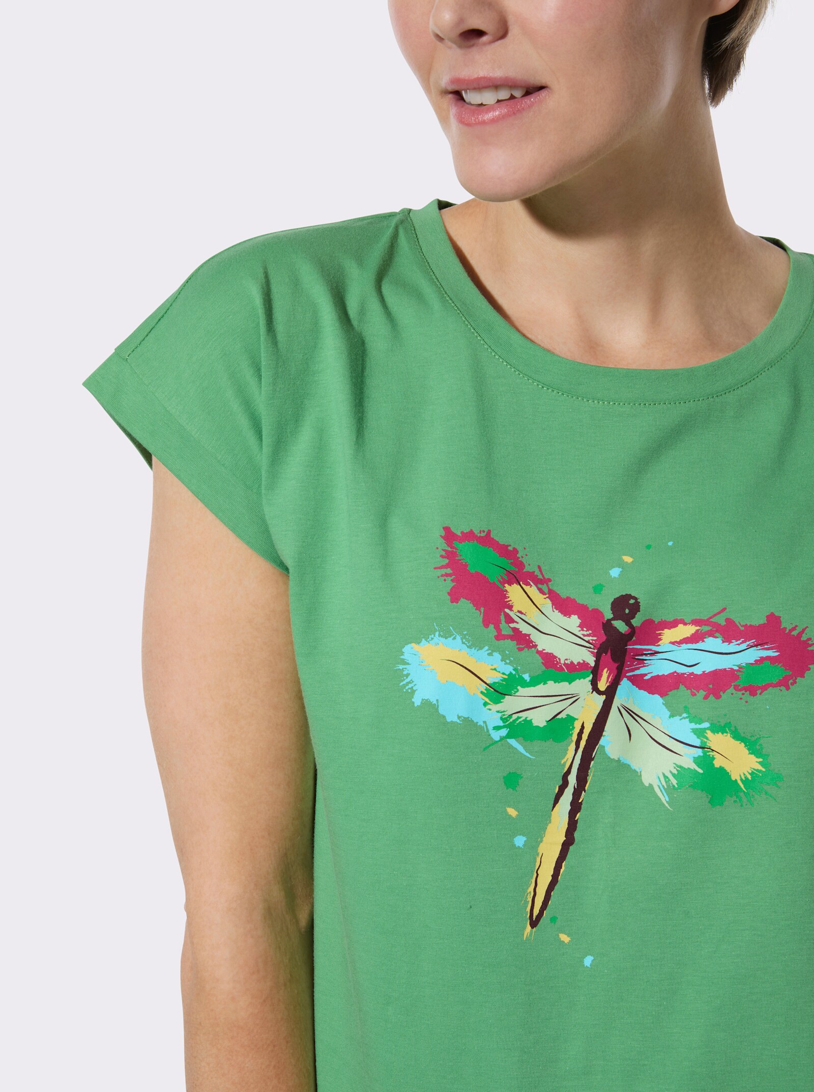Longshirt mit Print - apfel