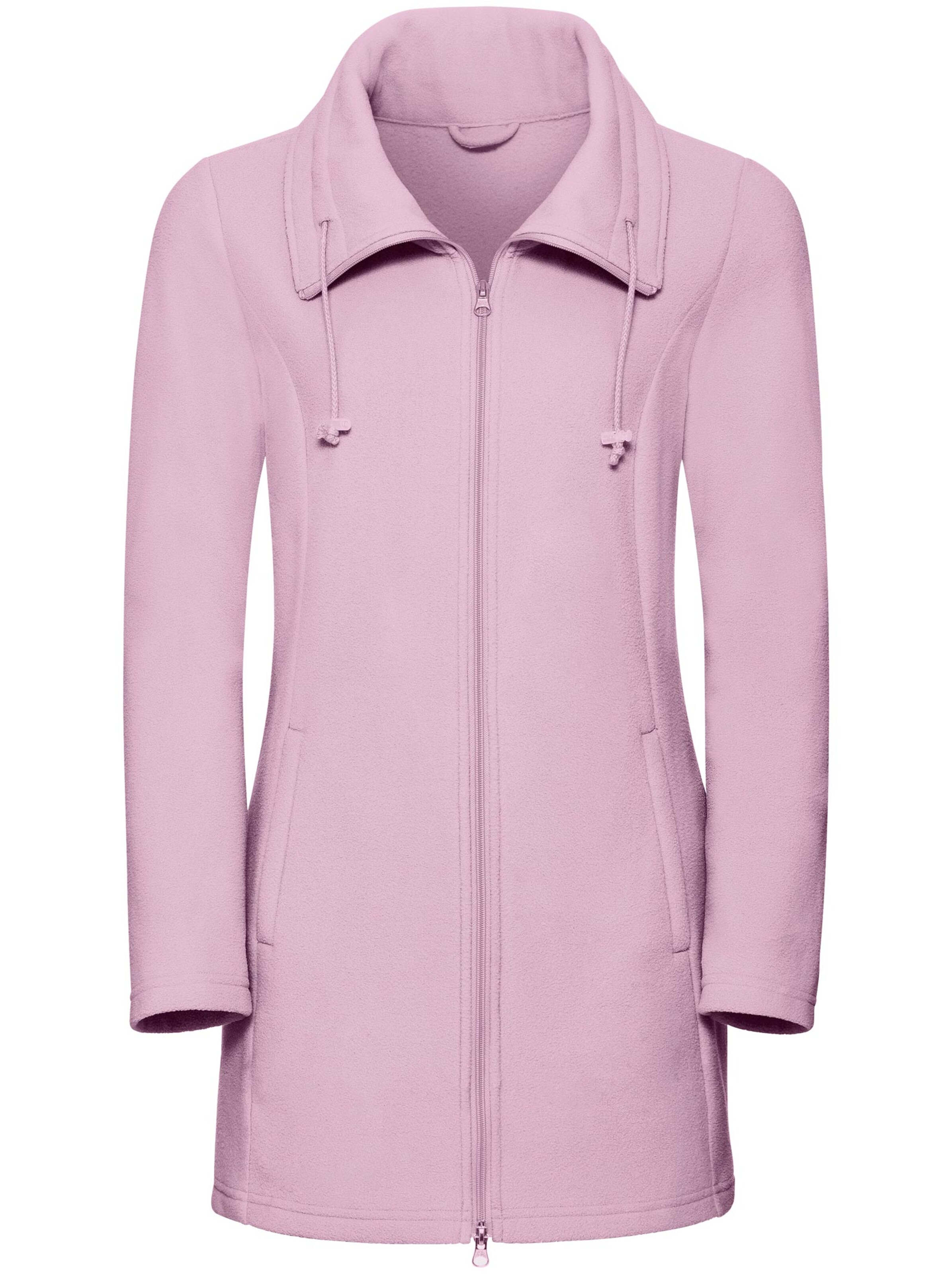 Long-Fleecejacke - rosé
