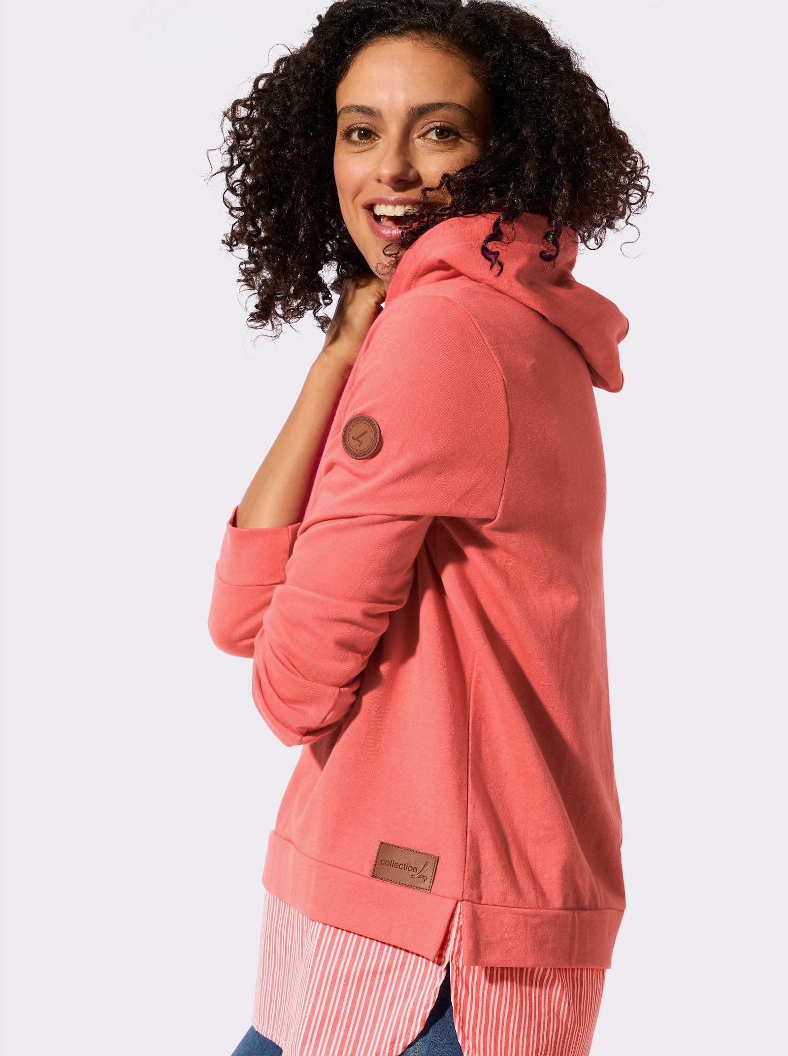 Kapuzensweatshirt - koralle