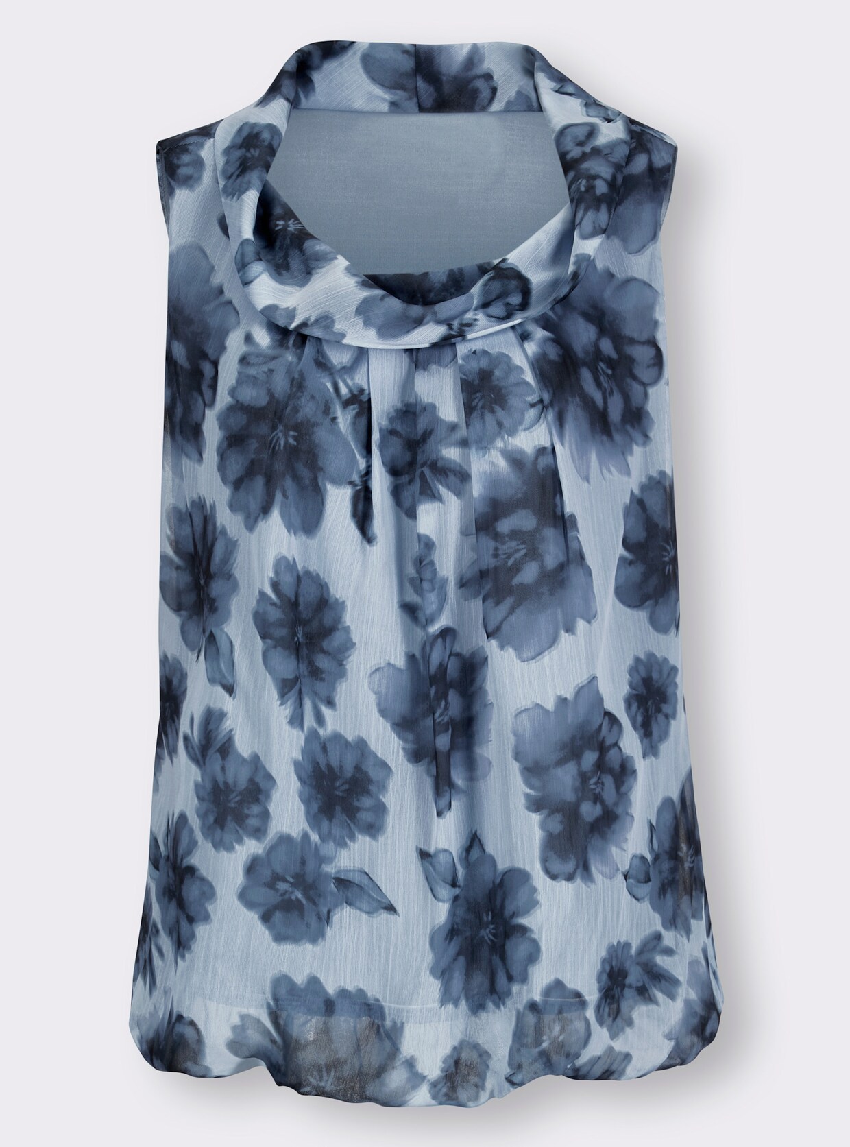 heine Blousetop - marine/bleu geprint