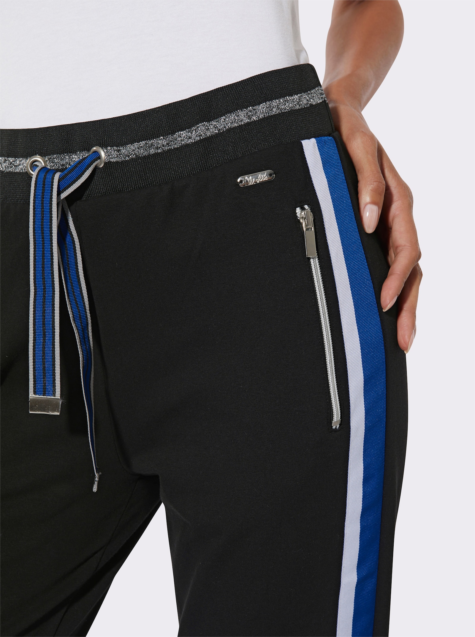 feel good Broek - zwart/koningsblauw